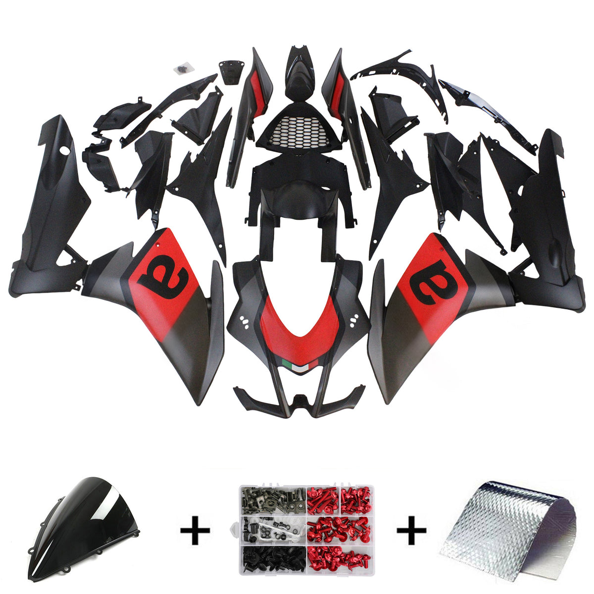 Amotopart 2009-2015 Aprilia RSV4 1000 Black Fairing Kit