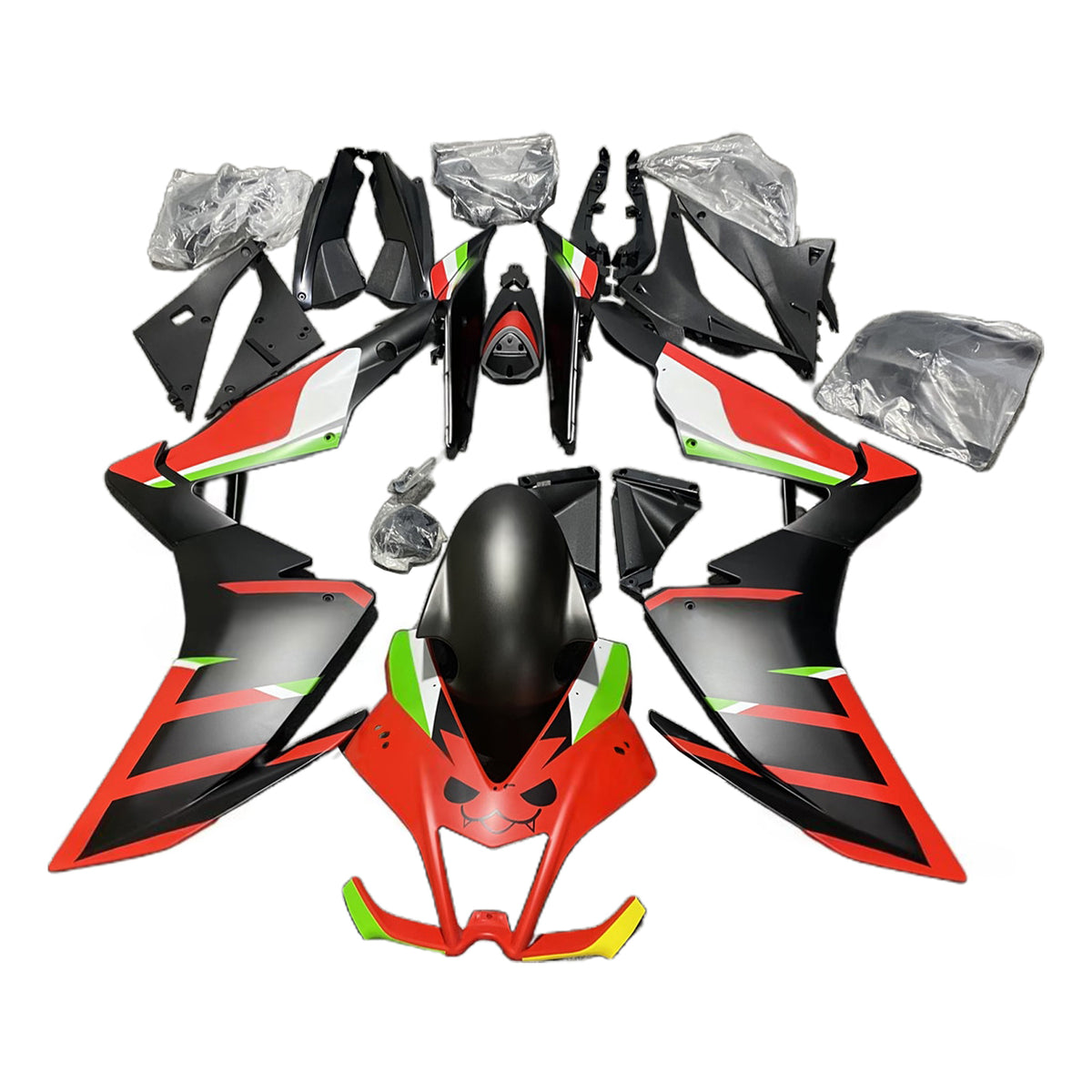 Amotopart 2009-2015 Aprilia RSV4 1000 Black Red Fairing Kit