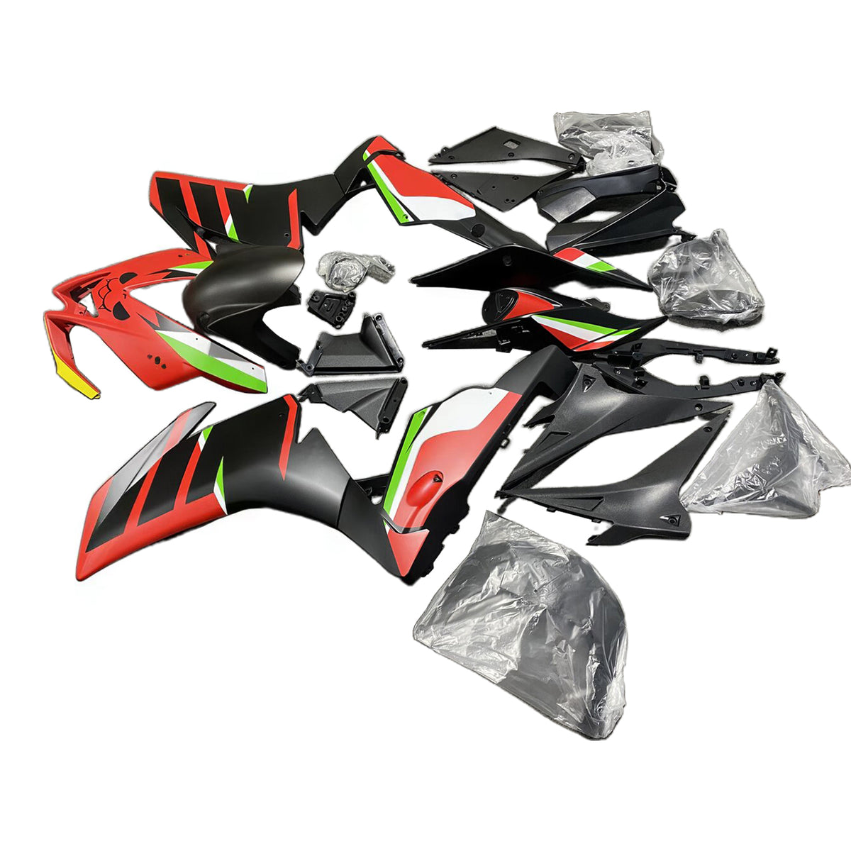 Kit de carenagem Amotopart 2009-2015 Aprilia RSV4 1000 preto vermelho branco