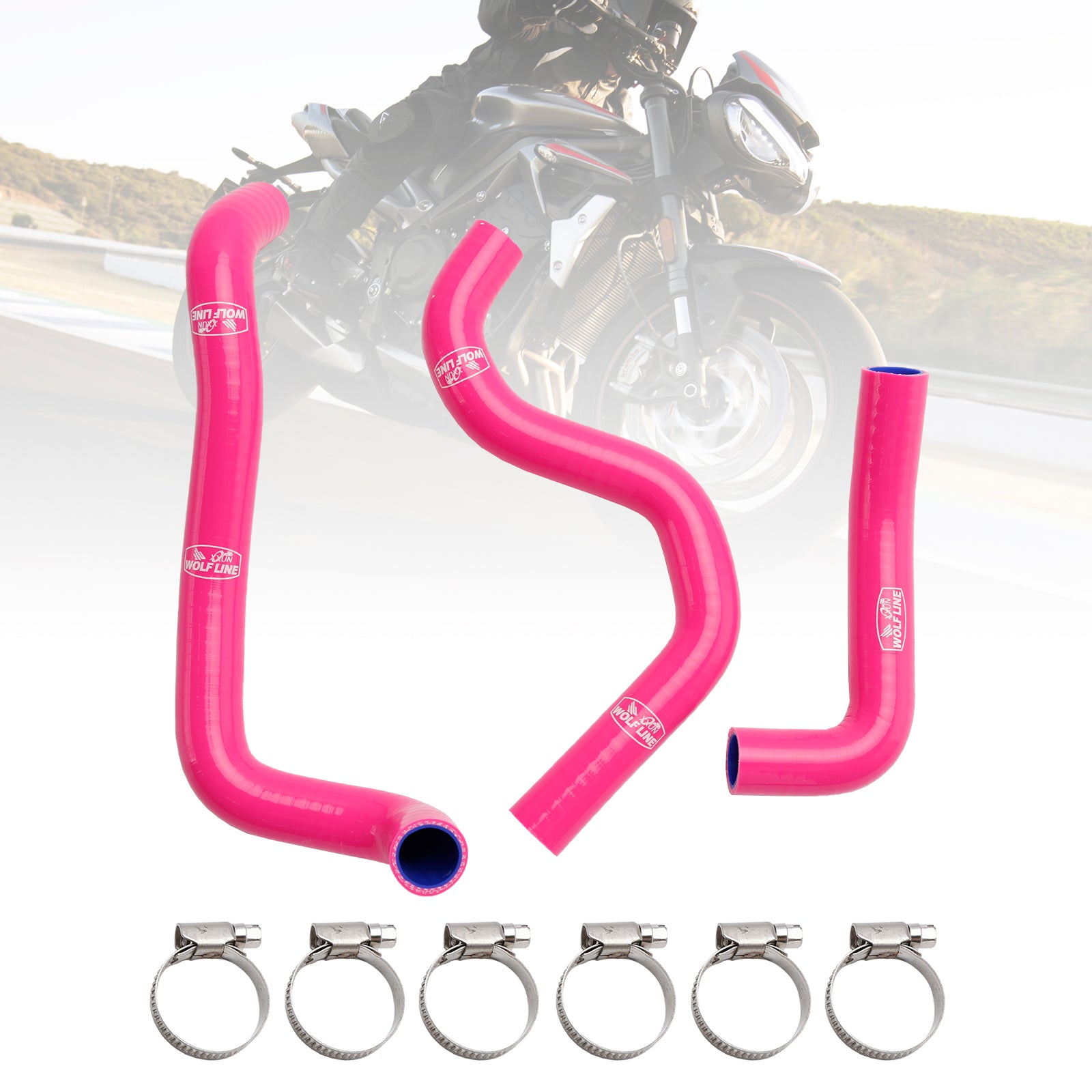 20-22 Street Triple 765 R RS Silicone Radiator Coolant Hose Kit