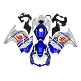 Amotopart 2008-2012 Kit carena Kawasaki EX250 Ninja250R nero bianco blu e rosso