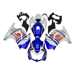 Amotopart 2008-2012 Kawasaki EX250 Ninja250R Black White Blue & Red Fairing Kit