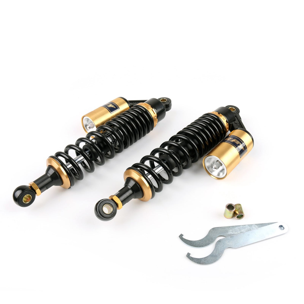 Paar Motorrad-Stoßdämpfer Hinterradaufhängung SCHWARZ&GD Universal 300 mm 11,81 Zoll