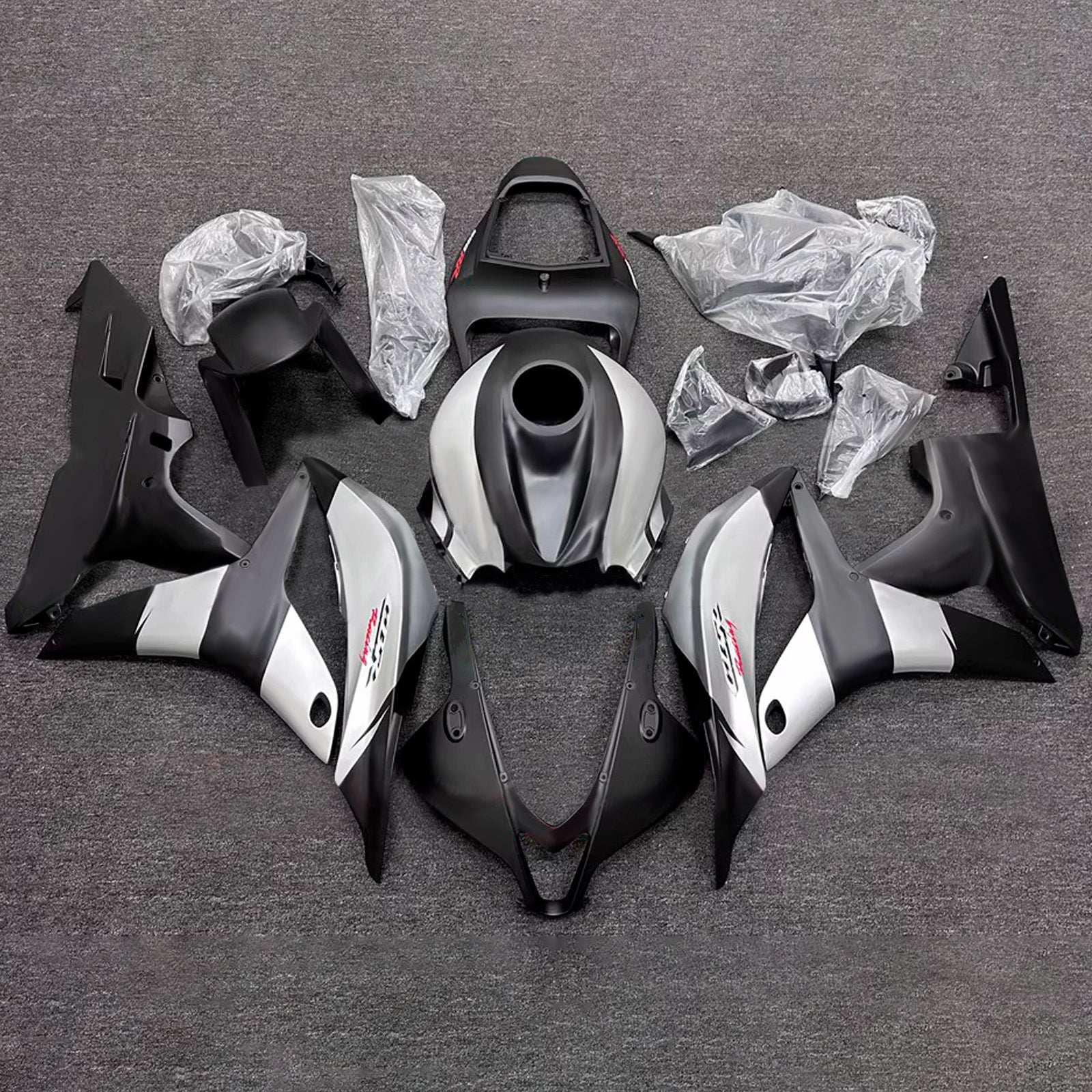 Amotopart 2007-2008 ホンダ CBR600RR ブラック フェアリングキット