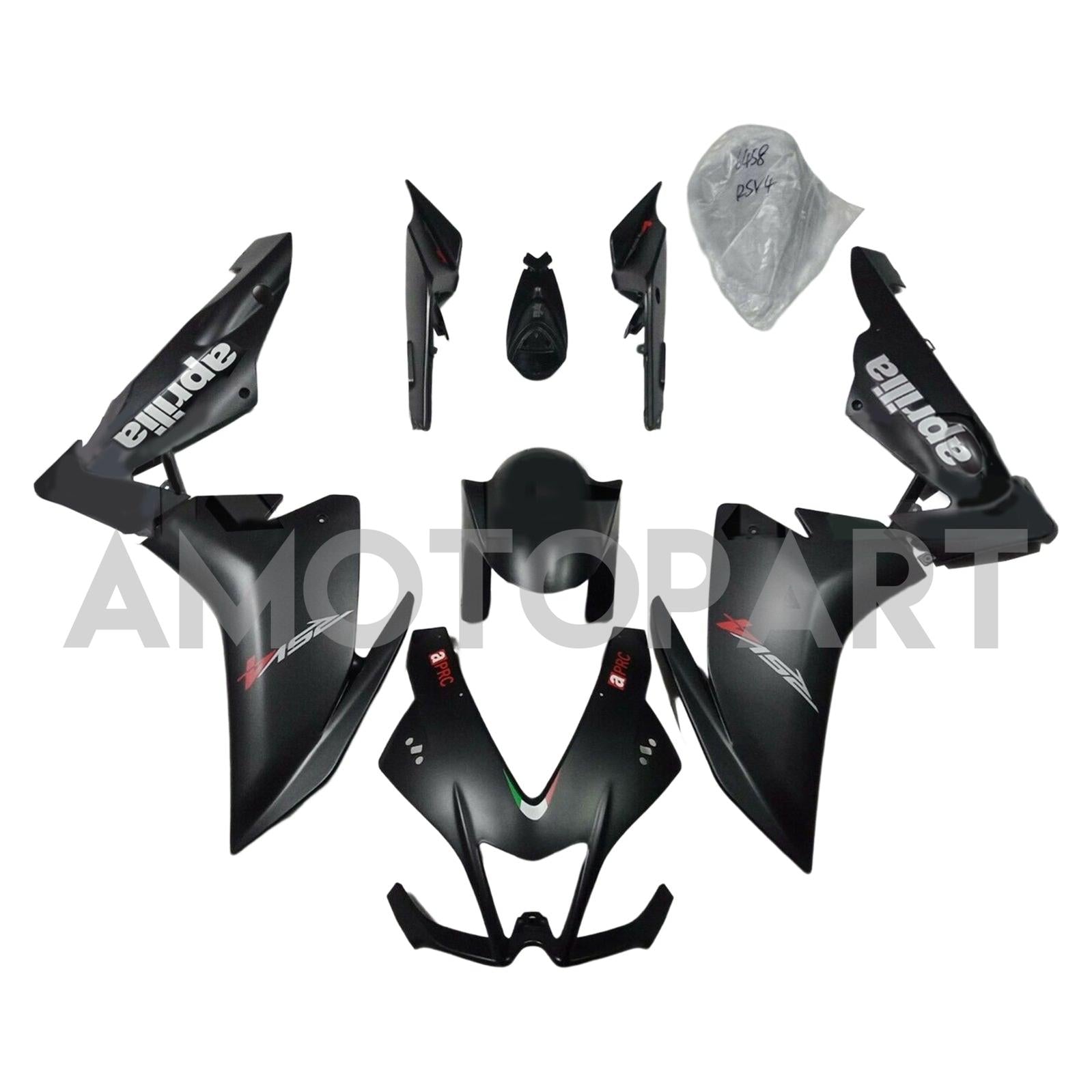 Amotopart Aprilia 2009-2015 RSV4 1000 Matte Black Fairing Kit