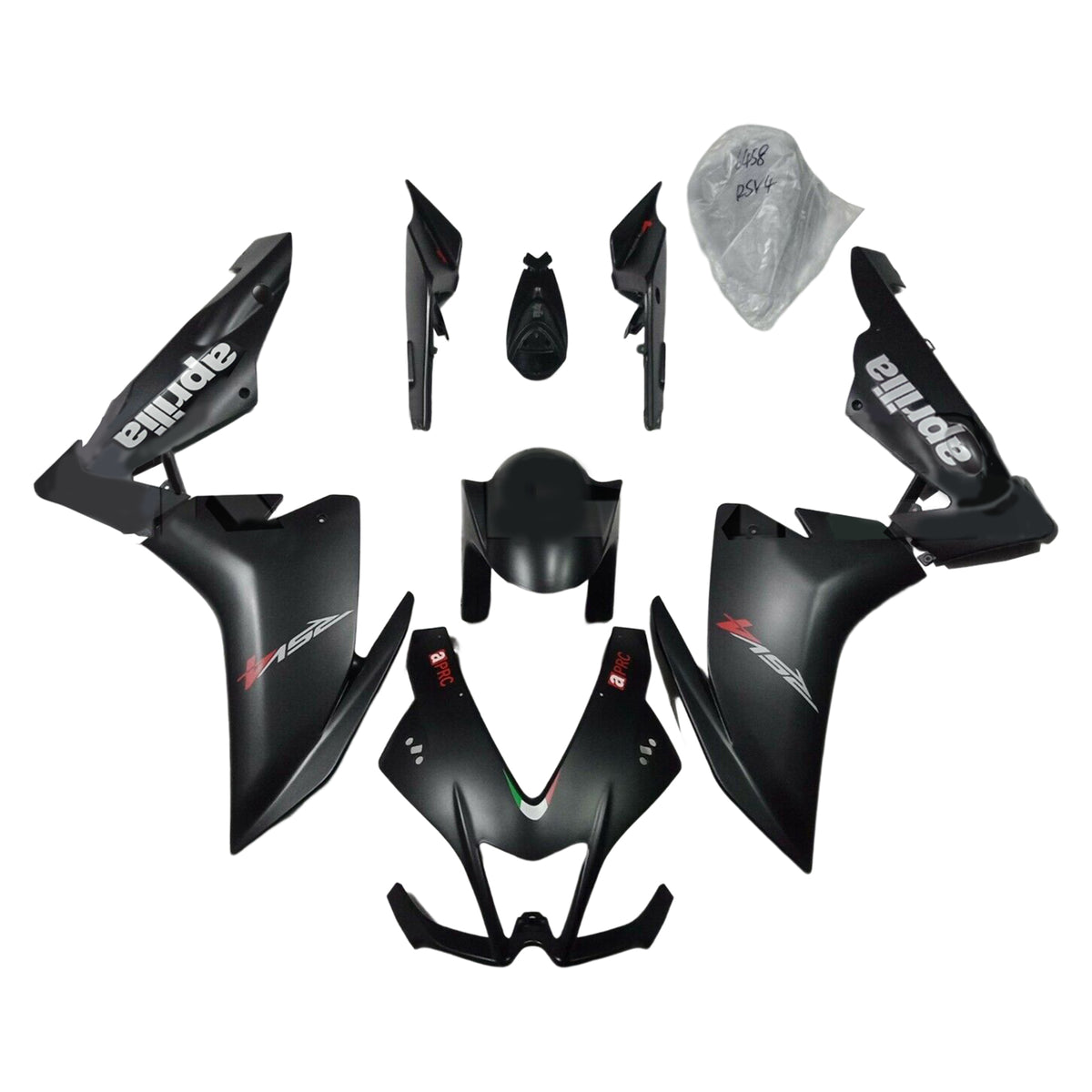 Amotopart Aprilia 2009-2015 RSV4 1000 Matte Black Fairing Kit