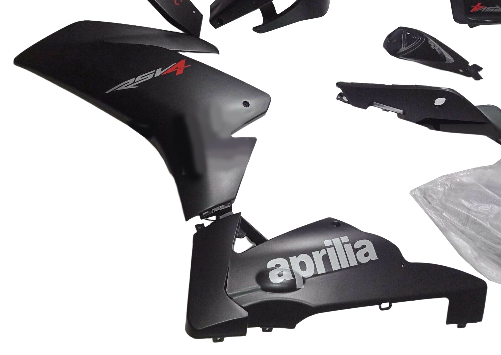 Amotopart Aprilia 2009–2015 RSV4 1000 rot-schwarzes Verkleidungsset