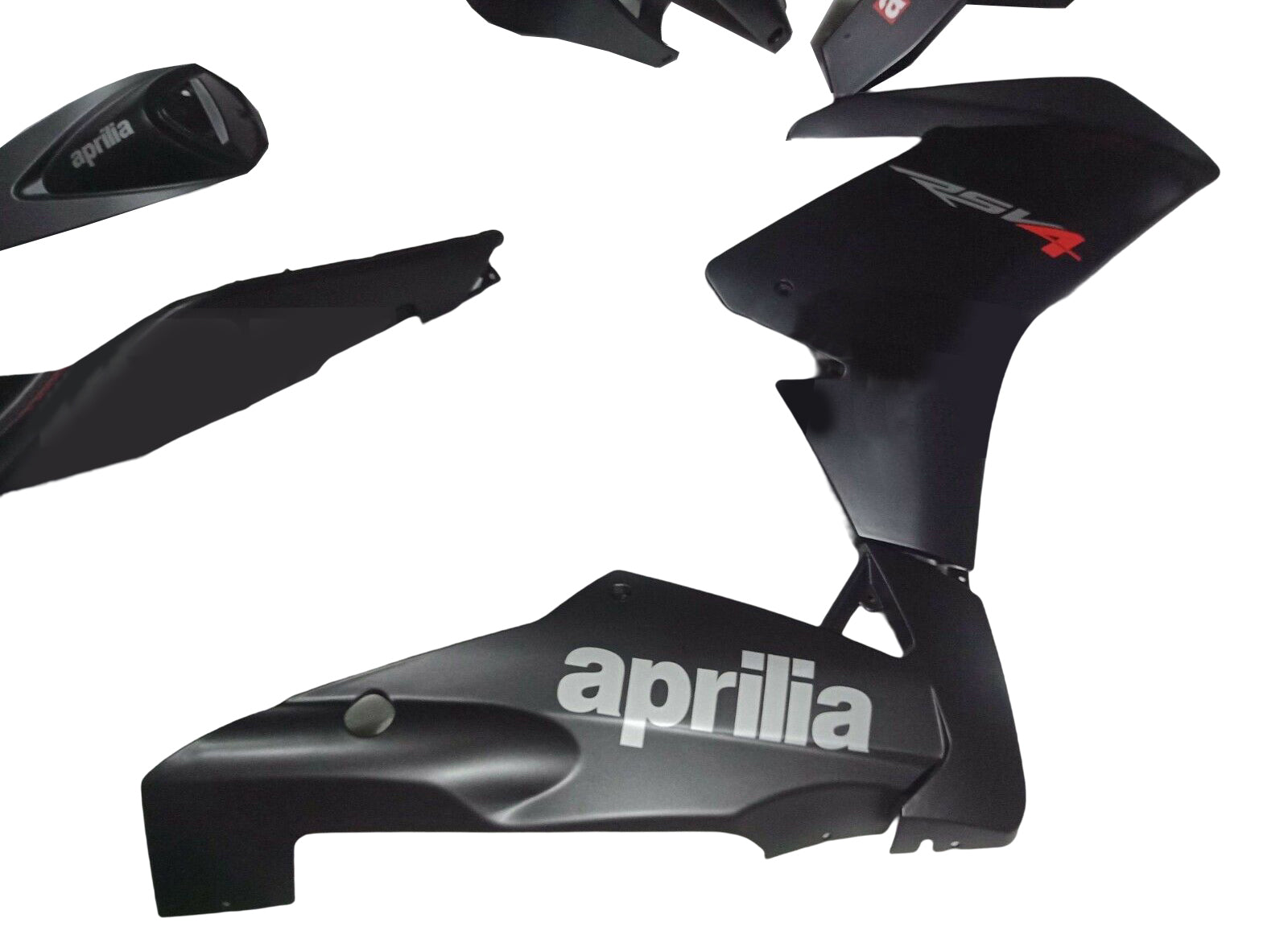 Amotopart Aprilia 2009–2015 RSV4 1000 rot-schwarzes Verkleidungsset