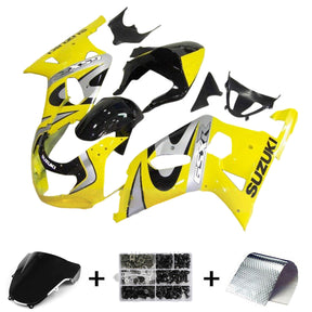 Amotopart 2001-2003 GSXR600 2000-2003 GSXR750 K1 Suzuki Kit carena giallo e nero