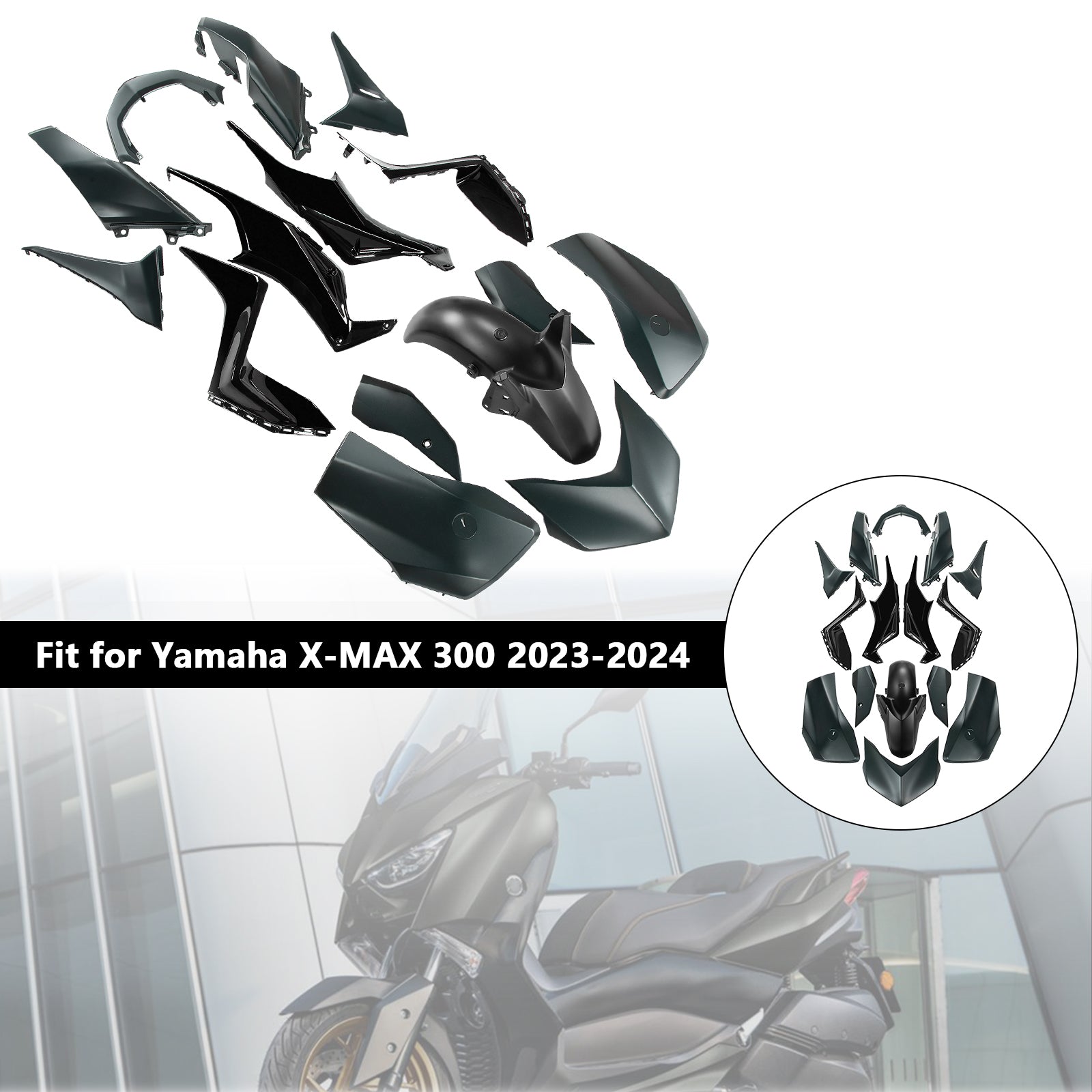 Amotopart 2023-2024 Yamaha X MAX 300 Verkleidungssatz