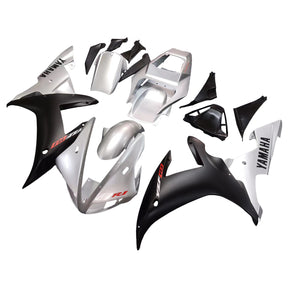 Amotopart 2002-2003 Yamaha YZF 1000 R1 Silver&Black Fairing Kit