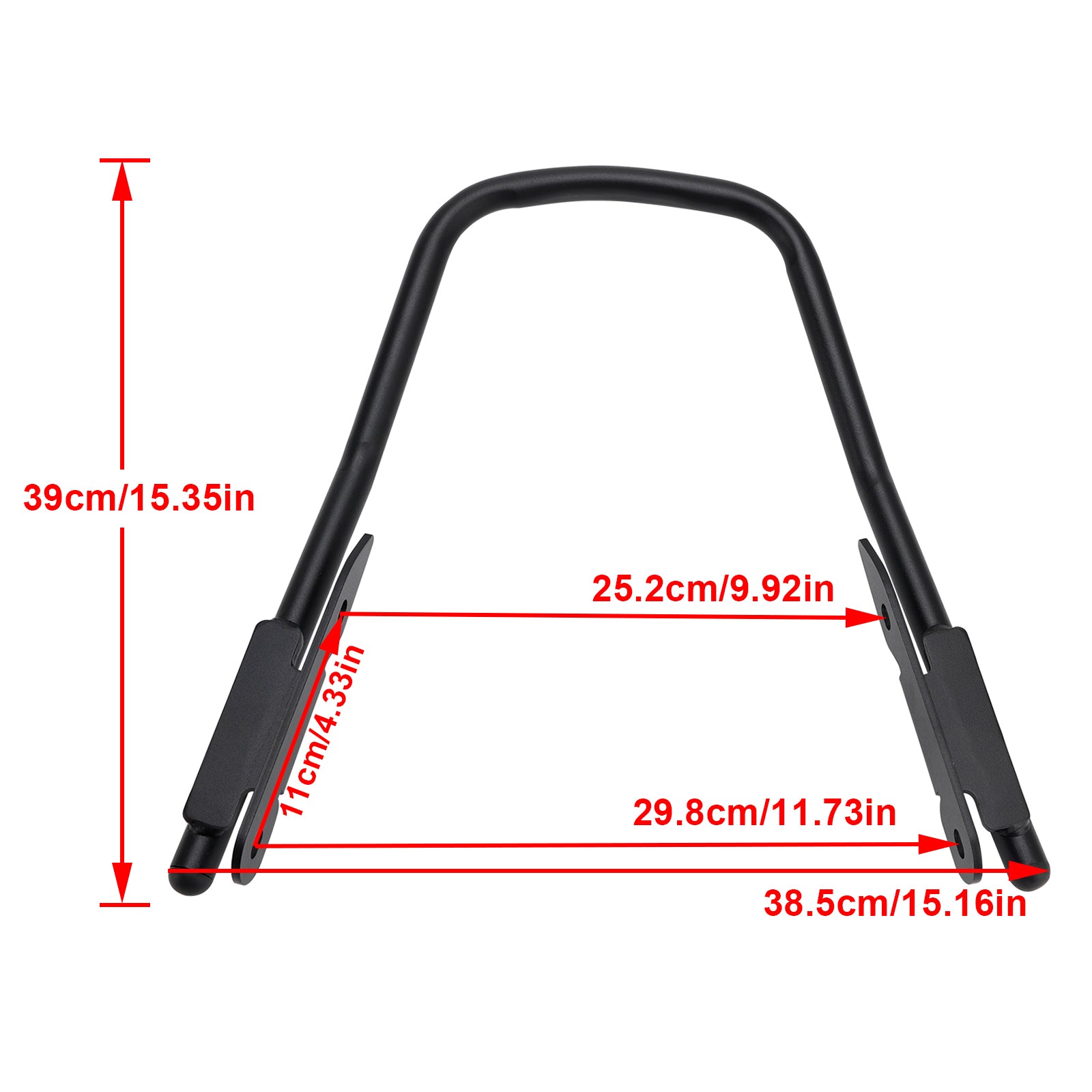 2021-2023 Trident 660 Soporte de mano para reposabrazos trasero de motocicleta