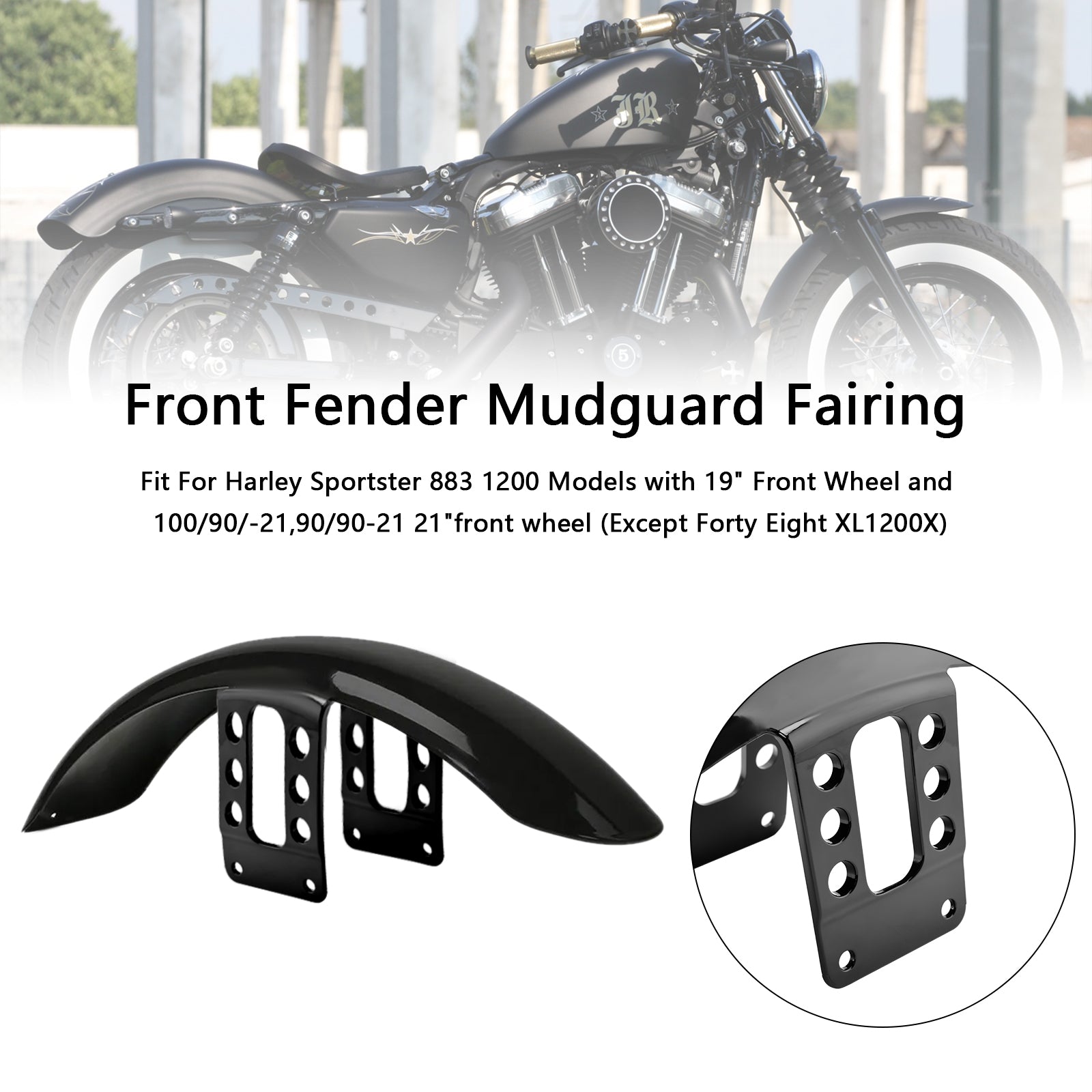 1988-up Sportster 883 1200 High Front Fender Mudguard Fairing