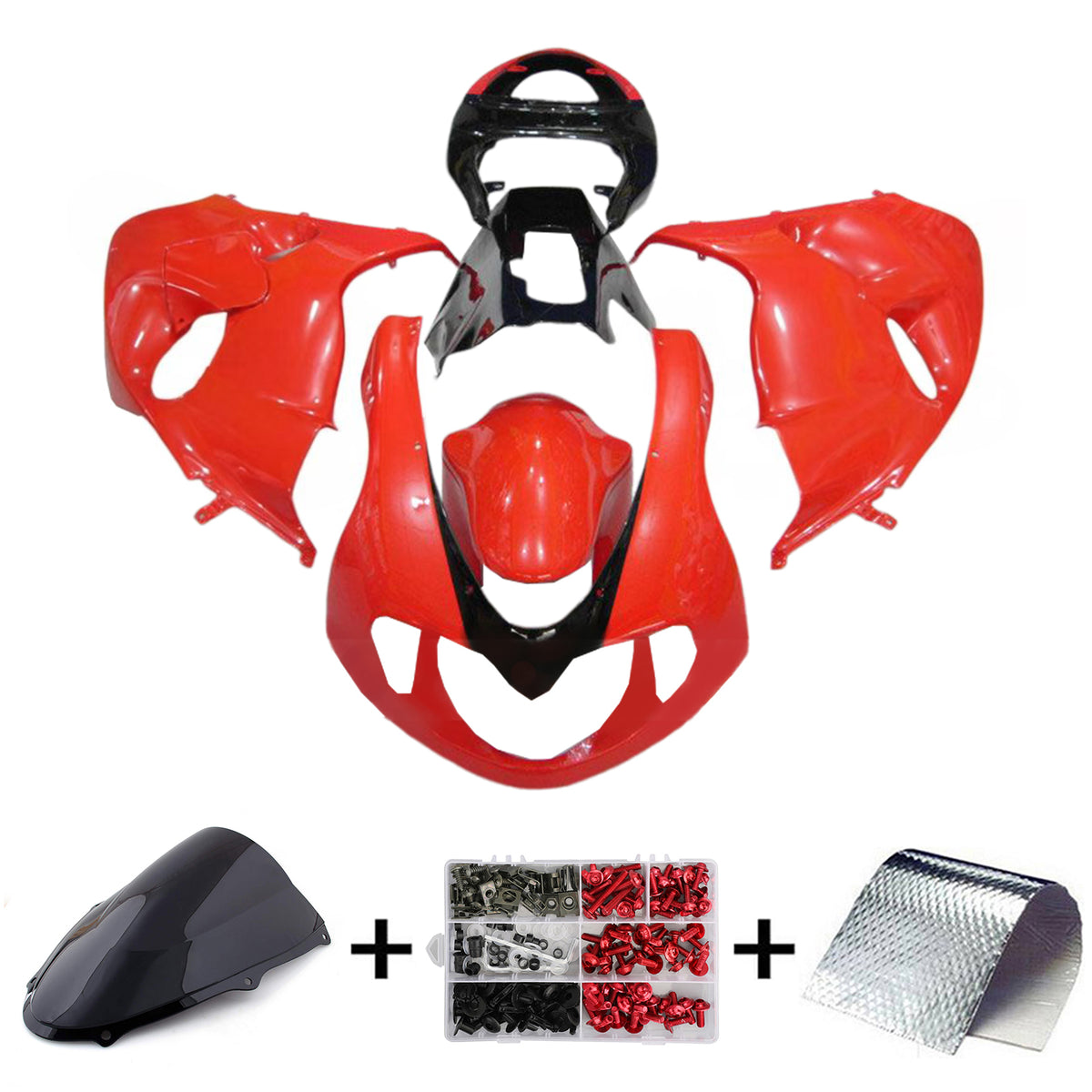 Amotopart 1998-2003 Suzuki TL1000R Red White Black Fairing Kit