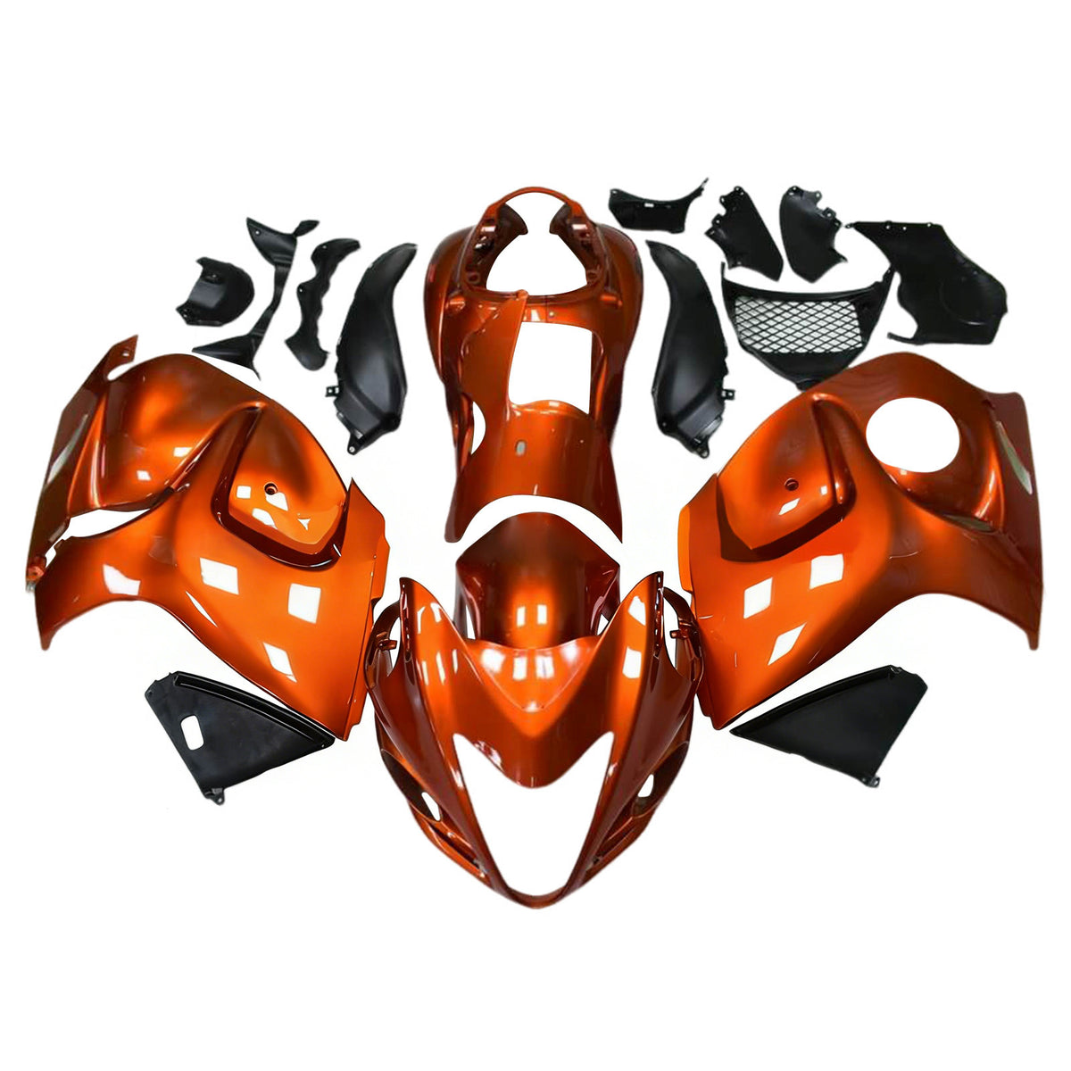 Amotopart 2008-2020 Suzuki Hayabusa GSX1300R oranje zwart wit kuipset