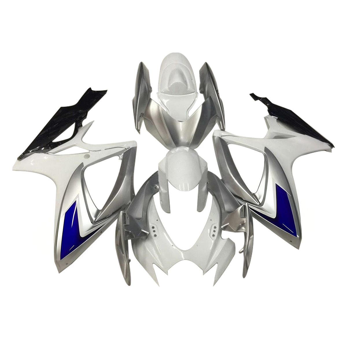Amotopart 2006-2007 Suzuki GSX-R600 750 K6 Gray Black White Blue Fairing Kit