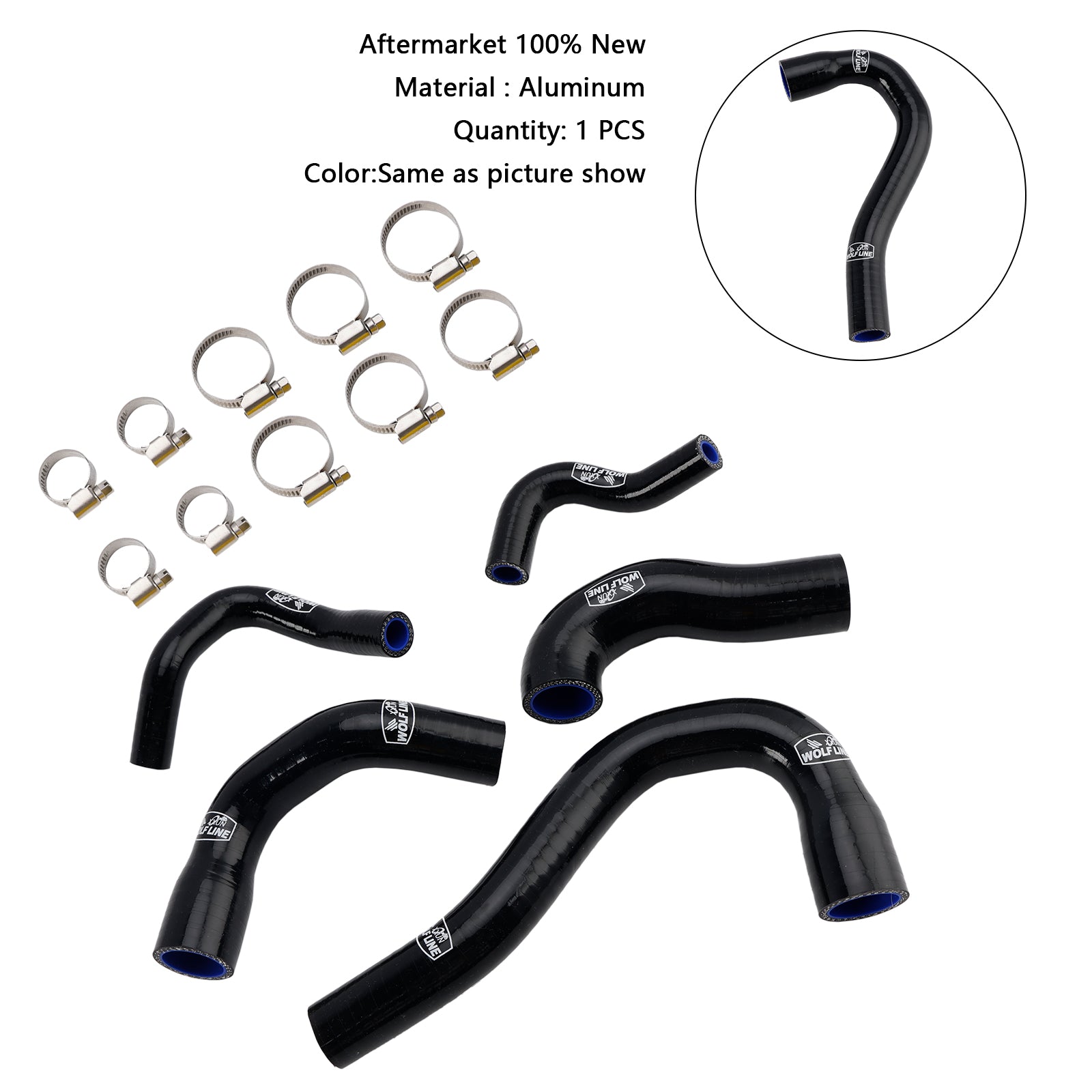 All Years Yamaha MT-09 XSR900 Tracer 9/GT Silicone Radiator coolant Hose