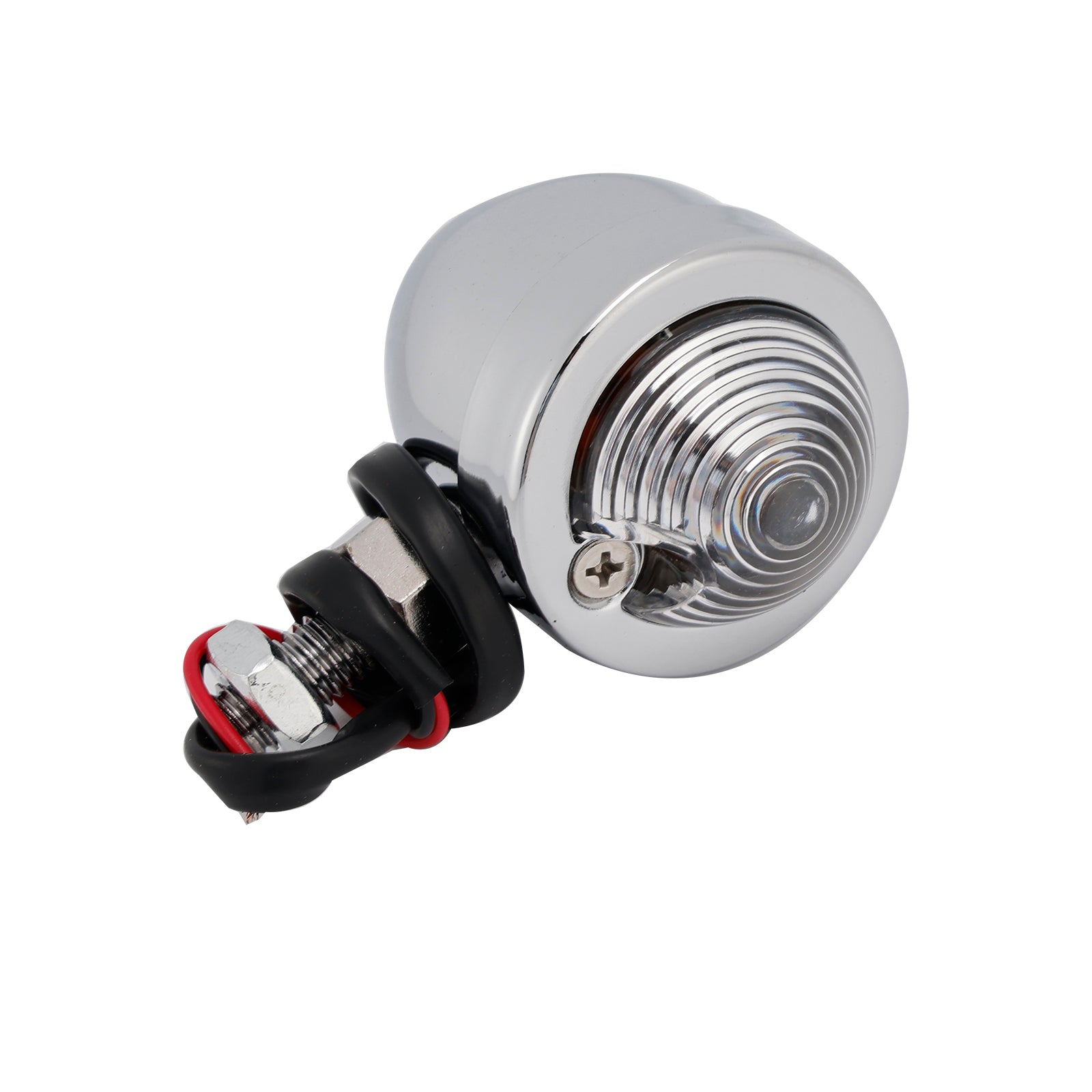 Racer Bobber Chopper Motorcycle Beam Headlight Fog Lamp Custom Chrome #D19