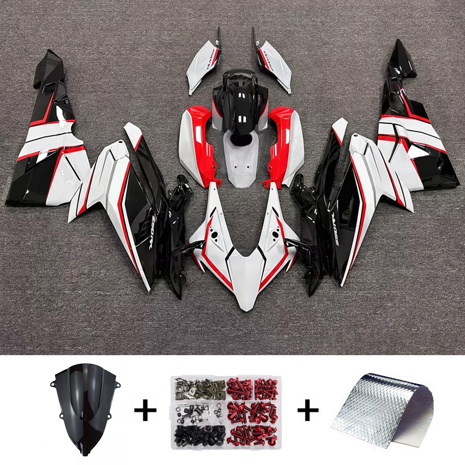 Sada kapotáže Amotopart 2023-2024 Honda CBR250RR bílá/černá