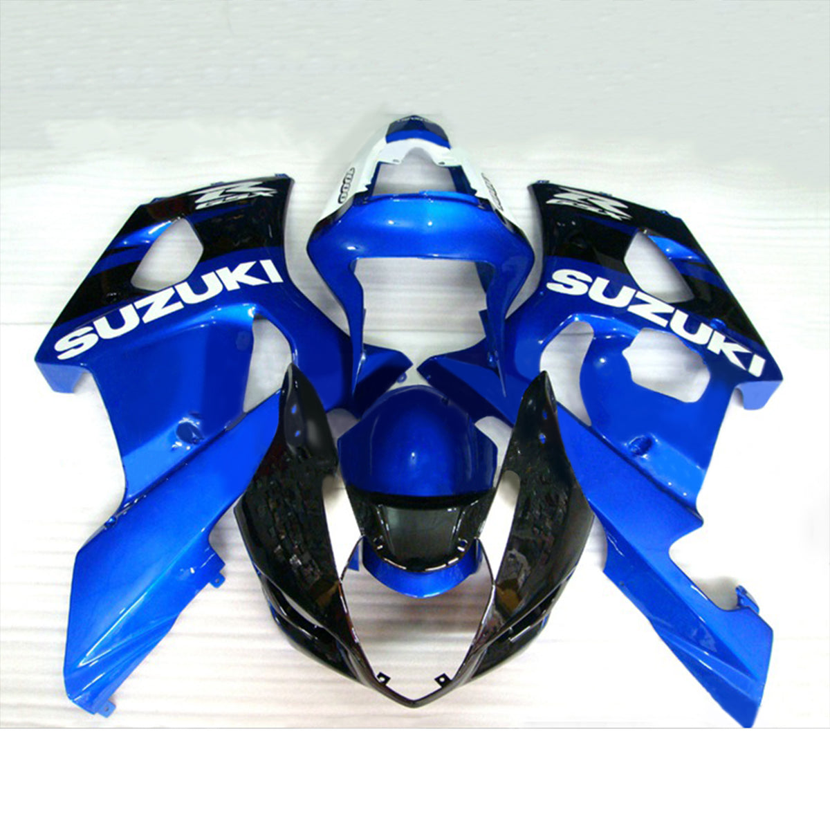 Amotopart 2003-2004 K3 Suzuki GSXR1000 Kit de carénage bleu et noir