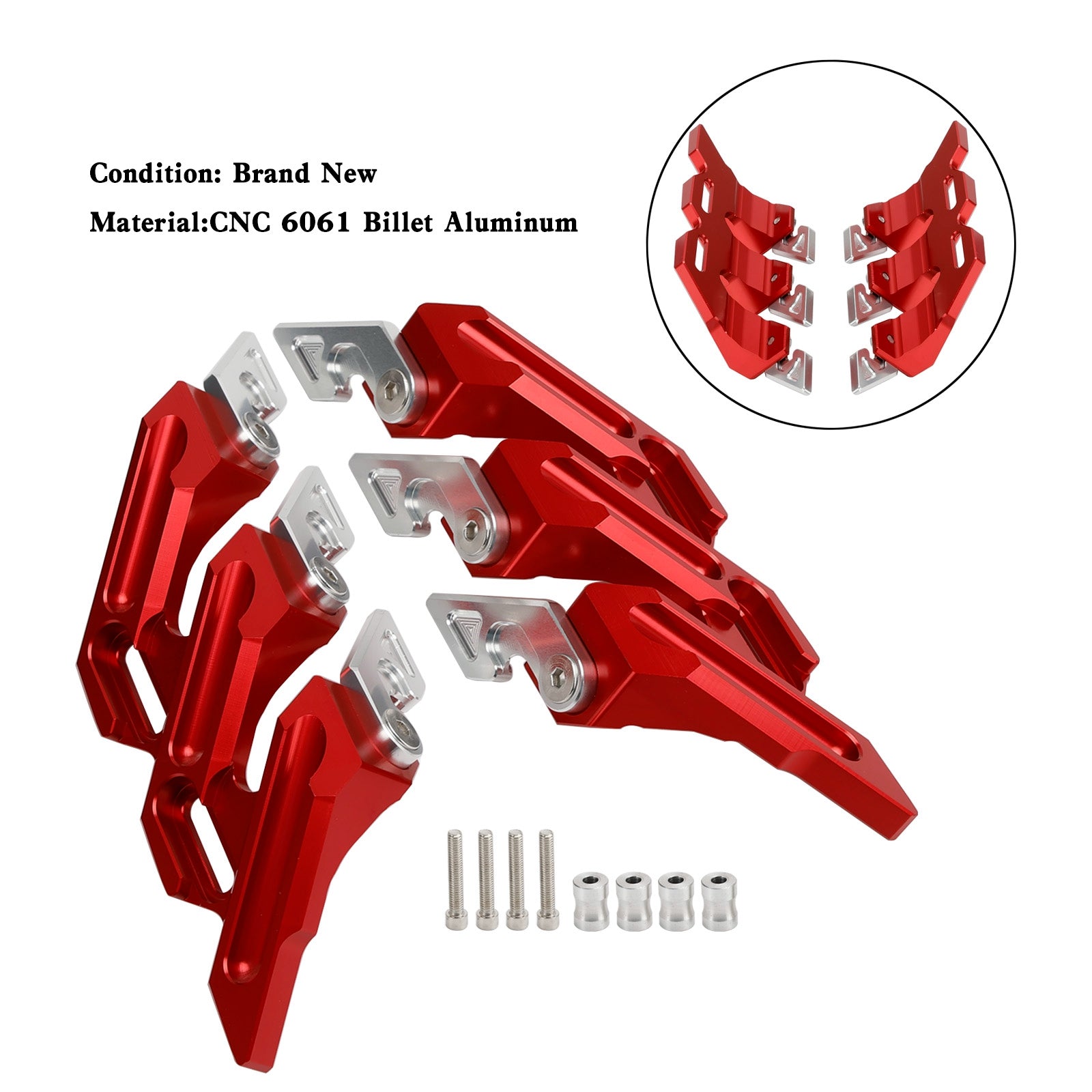 2018–2022 Yamaha YZF-R15 V3 V4 CNC-Vorderradgabel, Kotflügel, seitliche Kotflügelschieber