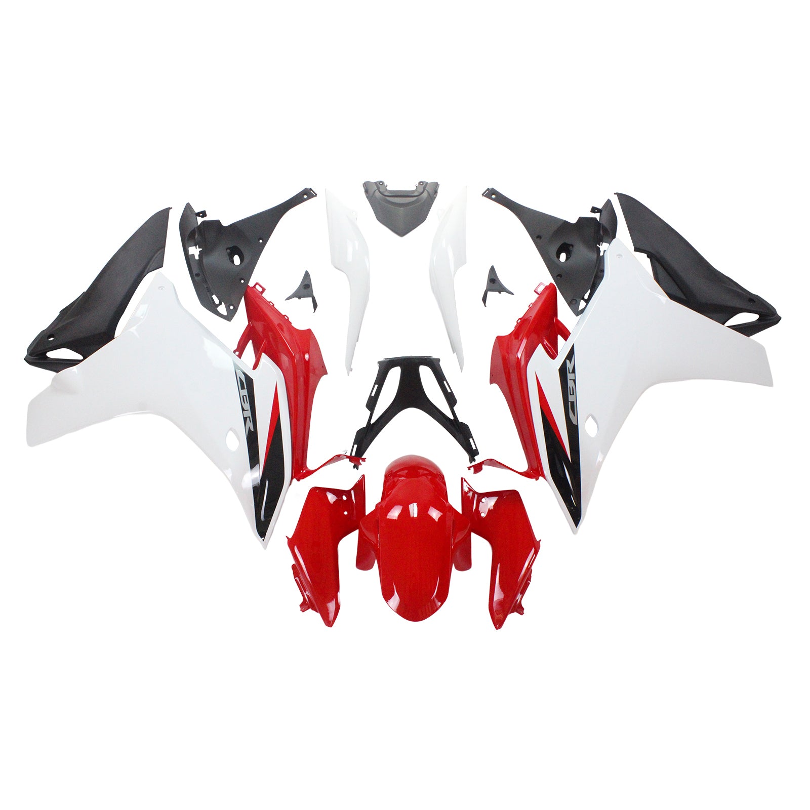 Amotopart 2011-2013 CBR600F Honda Kit de carenado rojo y blanco