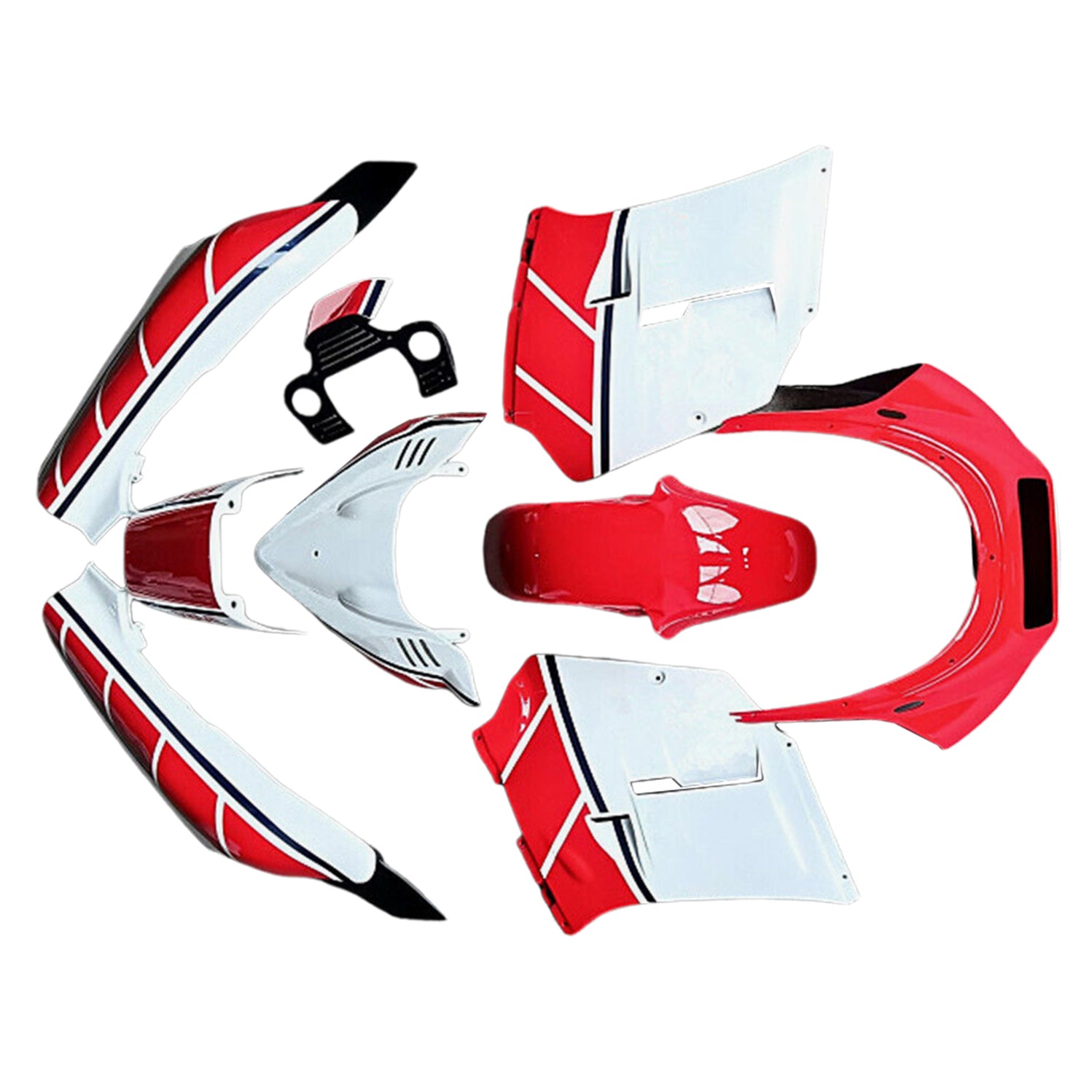 Amotopart 1985-1987 Yamaha RZV500 / RD500 Red White Fairing Kit