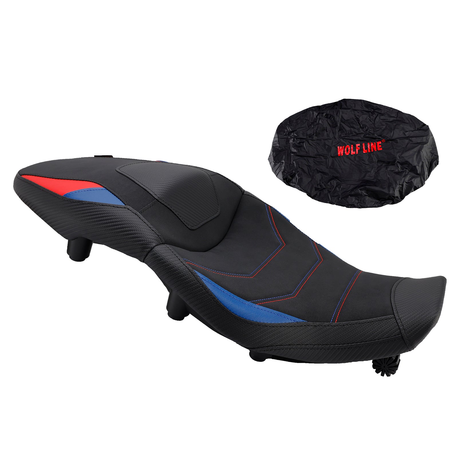 Rider Passenger Seat Front Rear Cushion -40Mm Blue For Bmw S1000Xr 20-24 M1000Xr