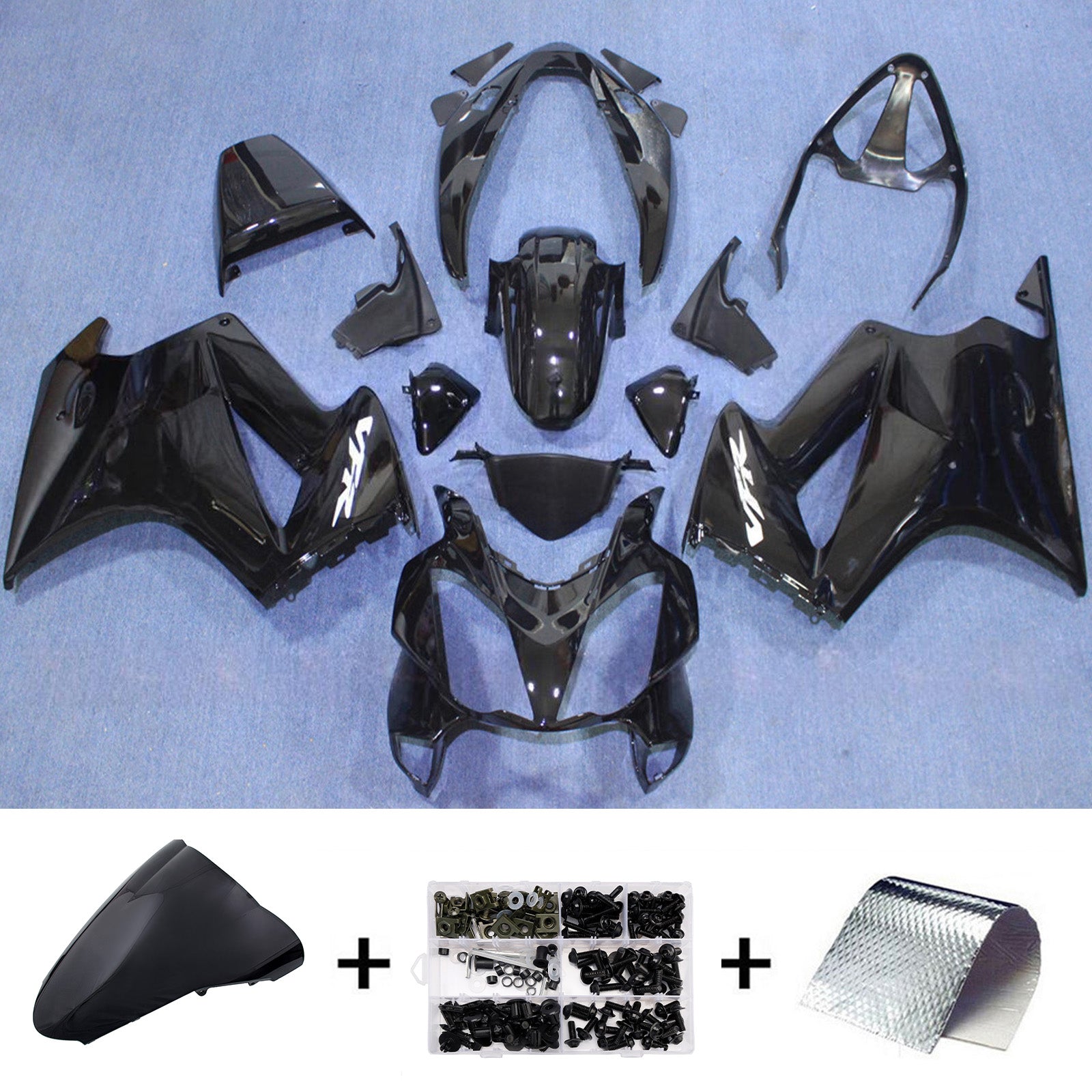 Amotopart 2002-2012 Honda VFR800 zwarte kuipset