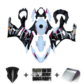 Amotopart 2018-2024 Kawasaki EX400 Ninja400 Black&White Fairing Kit