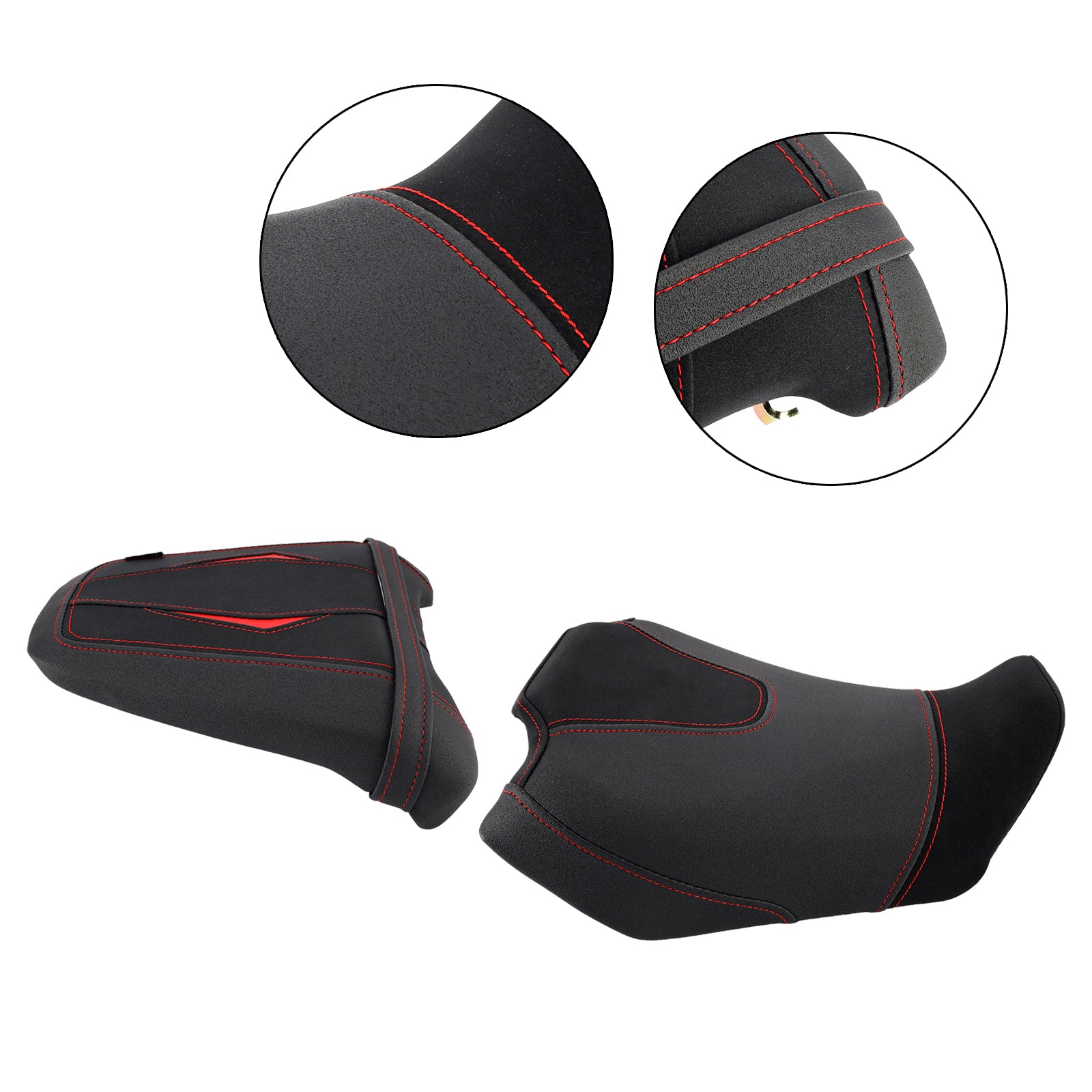 24-25 Honda Cb650R Cbr650R Front&Rear Raider Passenger Cushion Kit Black2