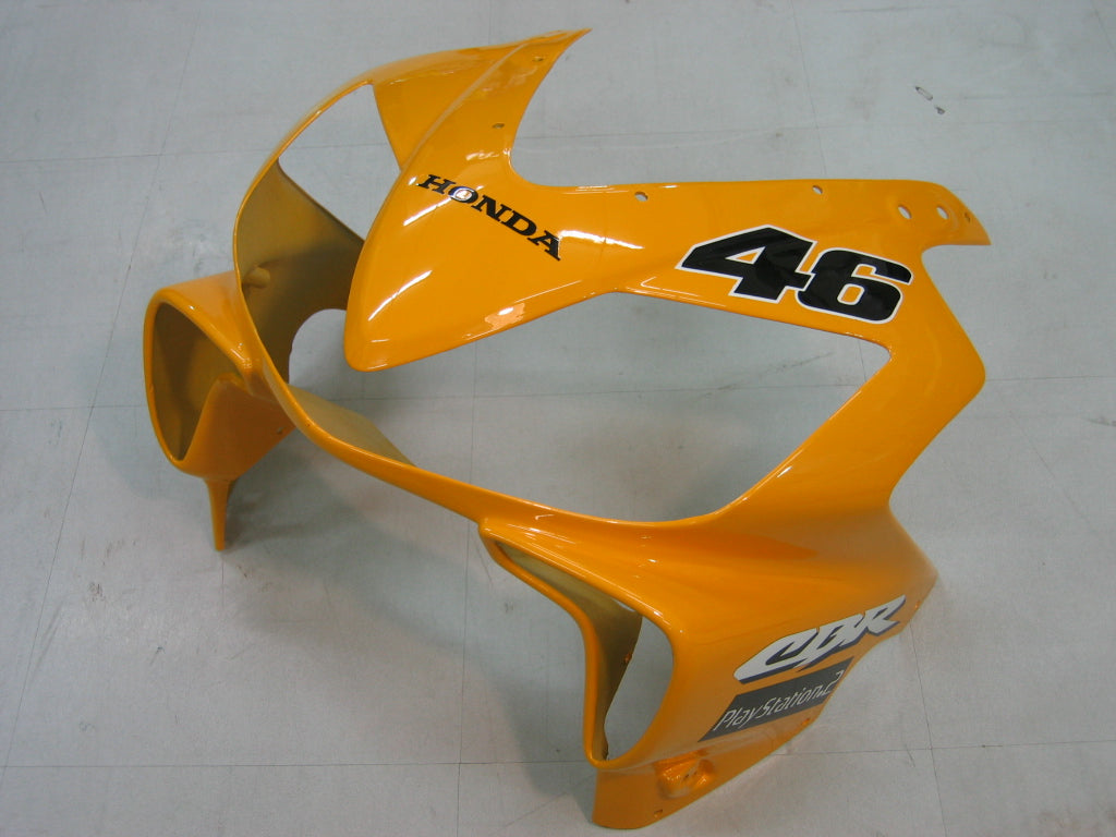 Amotopart 2004-2007 Honda CBR600 F4i Blue&Yellow with Logo Style3 Fairing Kit