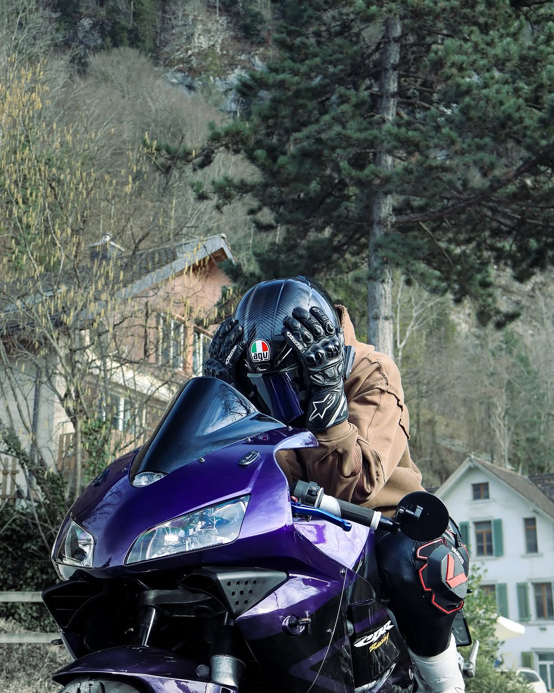 Amotopart 2003-2004 Honda CBR600rr Kit de carénage noir violet