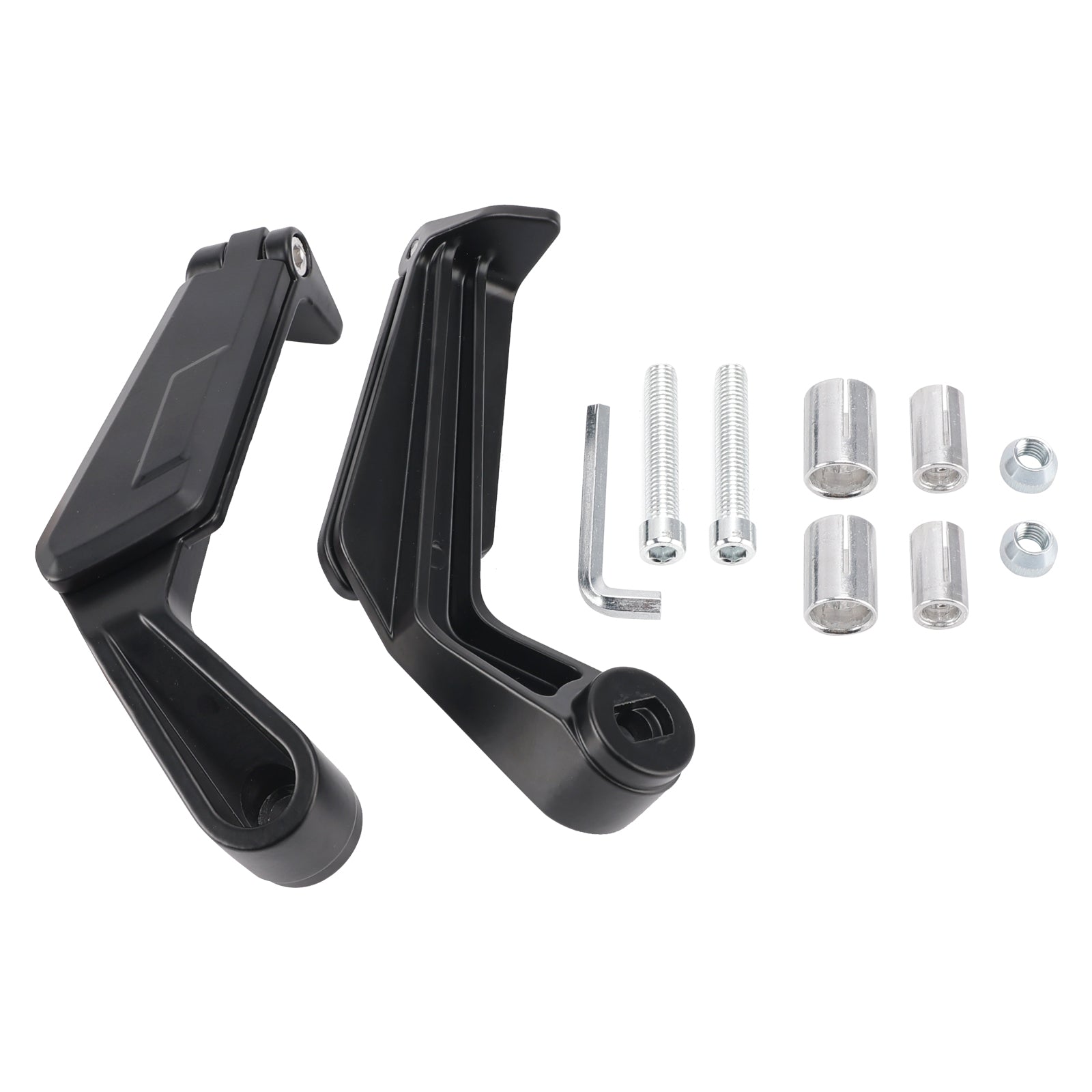 7/8" Handlebar End Lever Guard With Foldable Mirrors For Motorcycle Scooter
