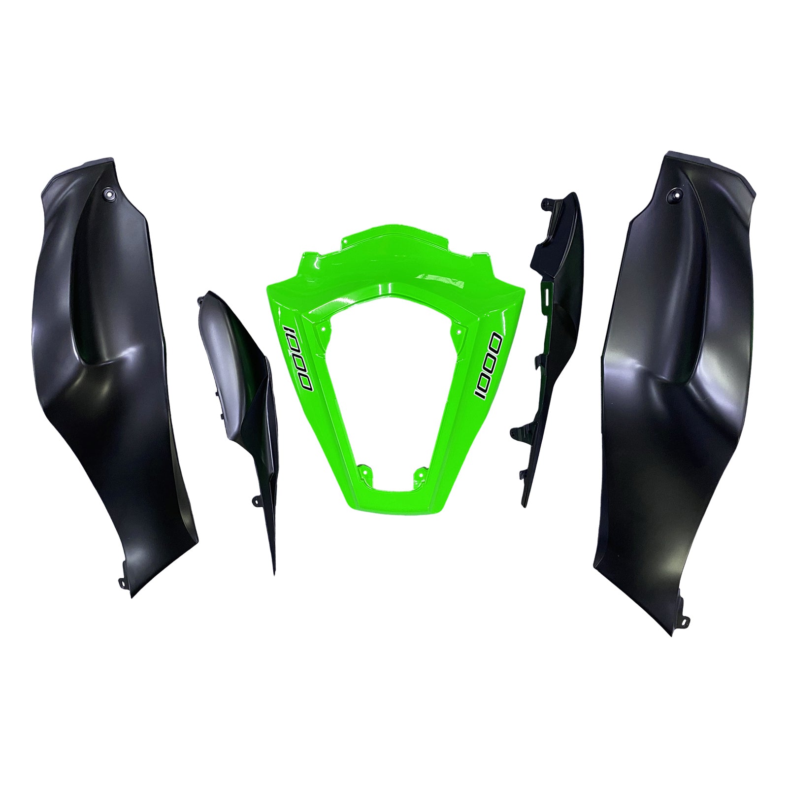 Amotopart 2011-2015 Kawasaki ZX10R Green Black Fairing Kit
