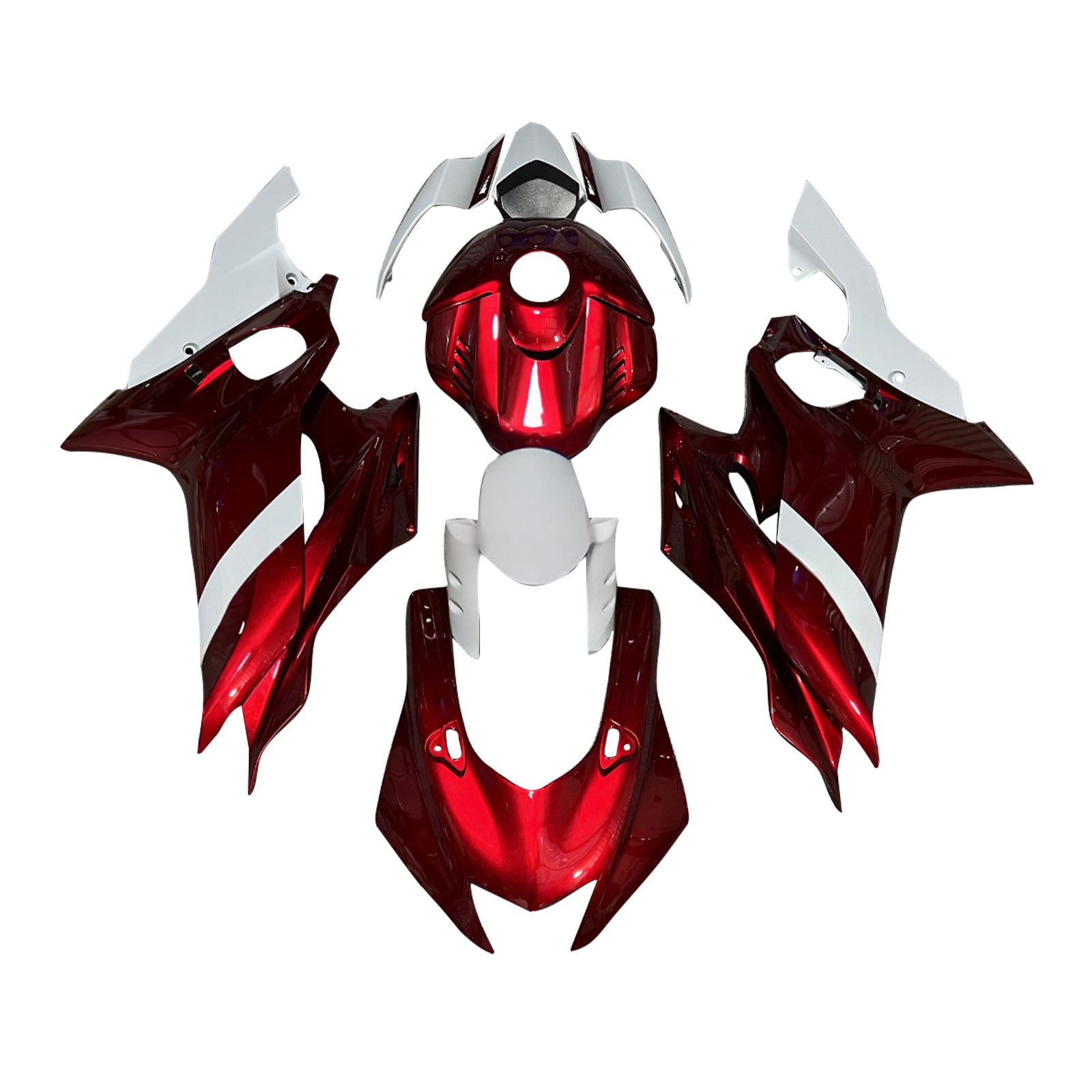 Amotopart 2017-2023 Yamaha YZF-R6 Red White Fairing Kit