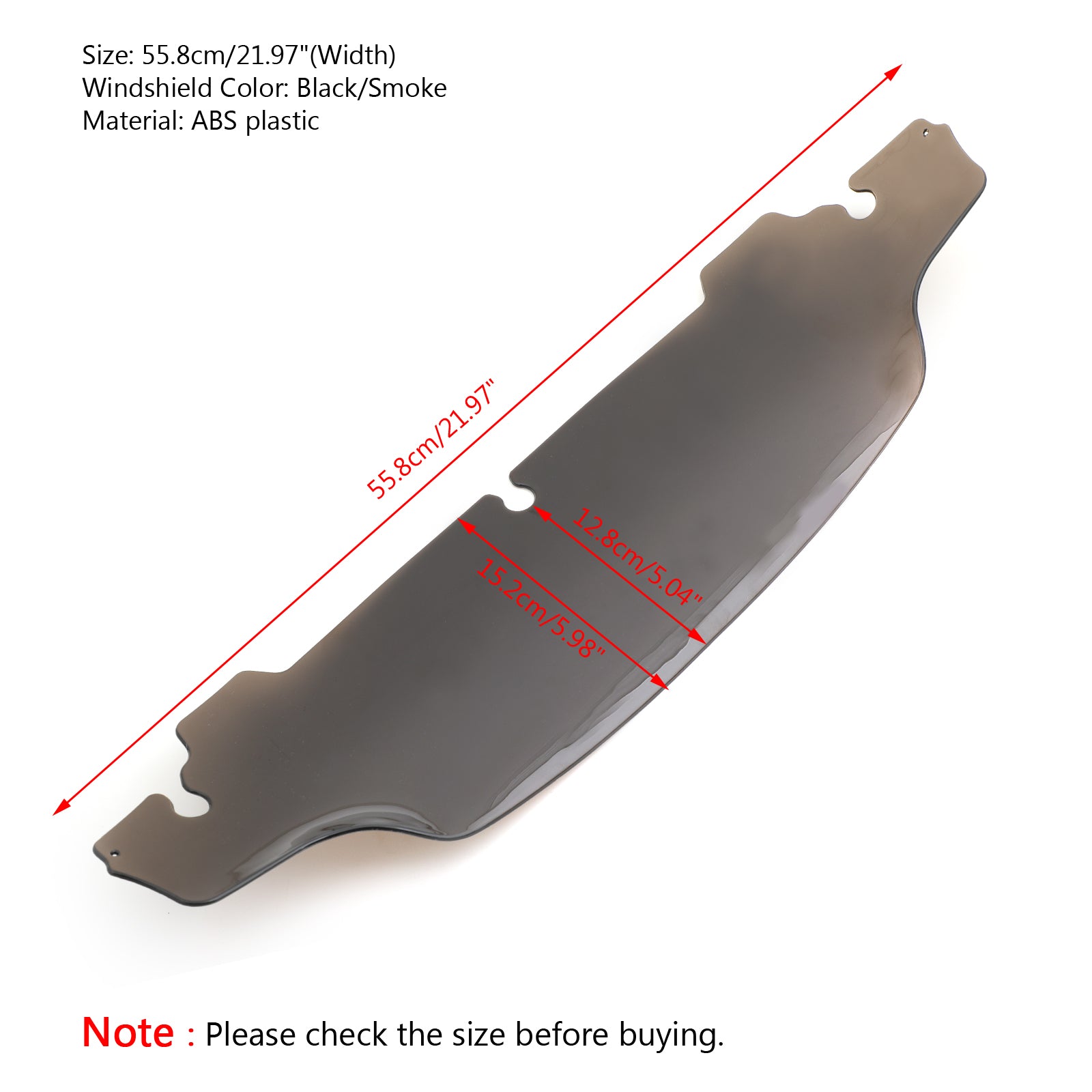 14-18 Harley Touring Electra Street Glide Wave Windshield Windscreen 5" SMK