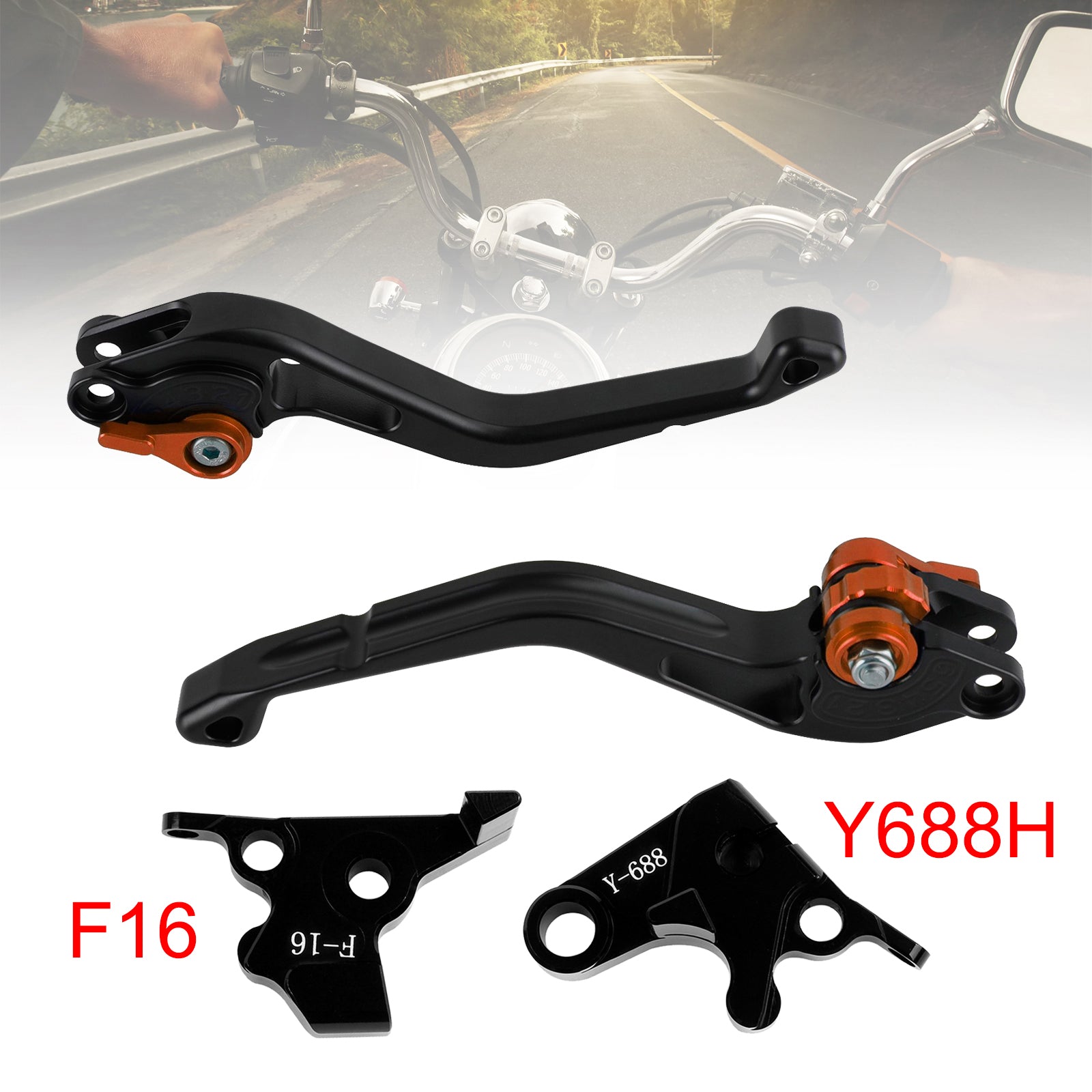 Yamaha FZ6 FAZER XSR 700 900 ABS Orange NOUVEAU Levier de frein d'embrayage court