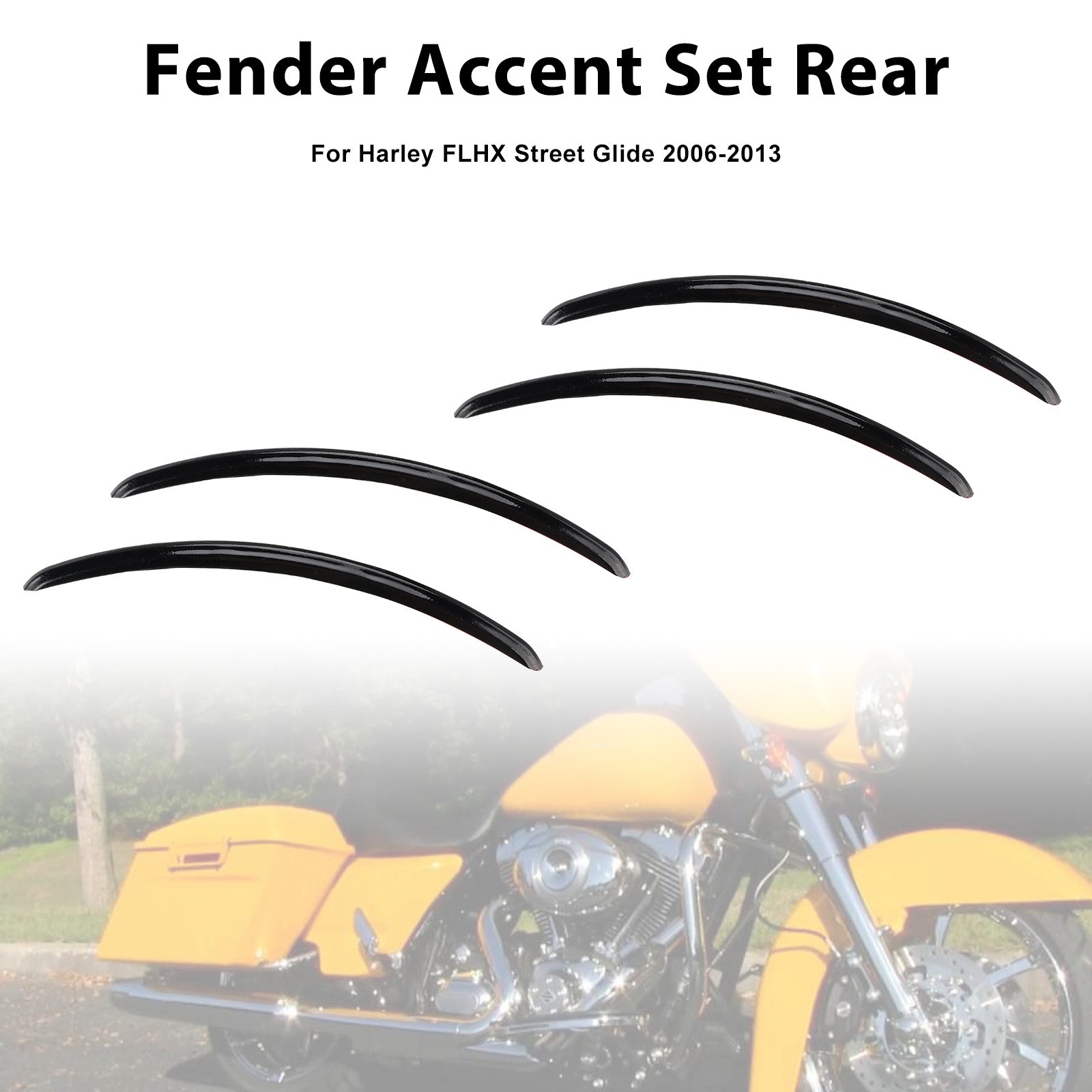 2006-2013 FLHX Street Glide Rear Fender Accent Set