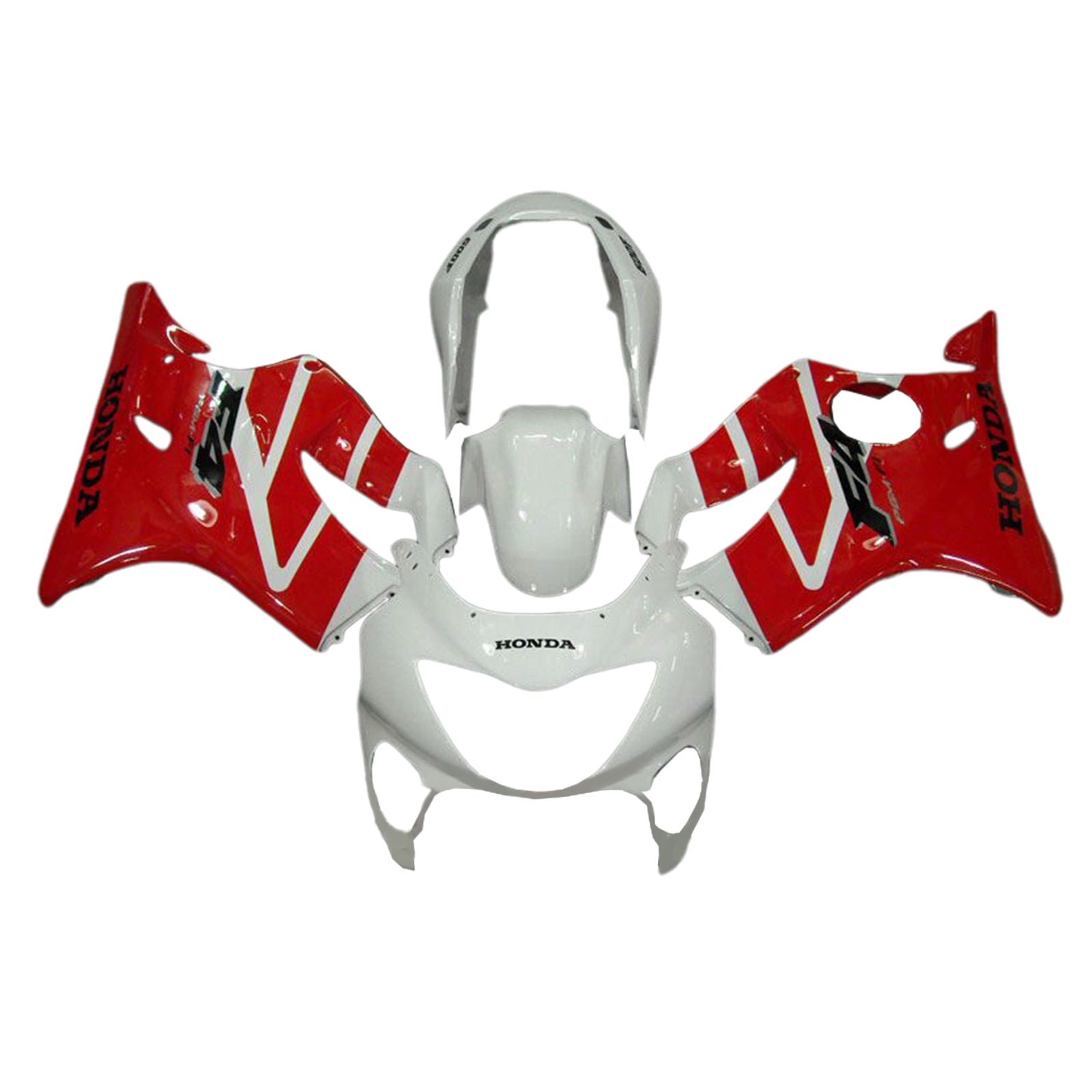 Amotopart 1999-2000 Honda CBR600F4 Kit de carénage rouge blanc