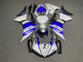 Amotopart Verkleidungsset für Yamaha YZF 1000 R1 2009–2011, Blau und Weiß, Style1