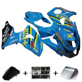 Amotopart 2009-2016 K9 GSXR1000 Suzuki blu con accenti gialli carenatura