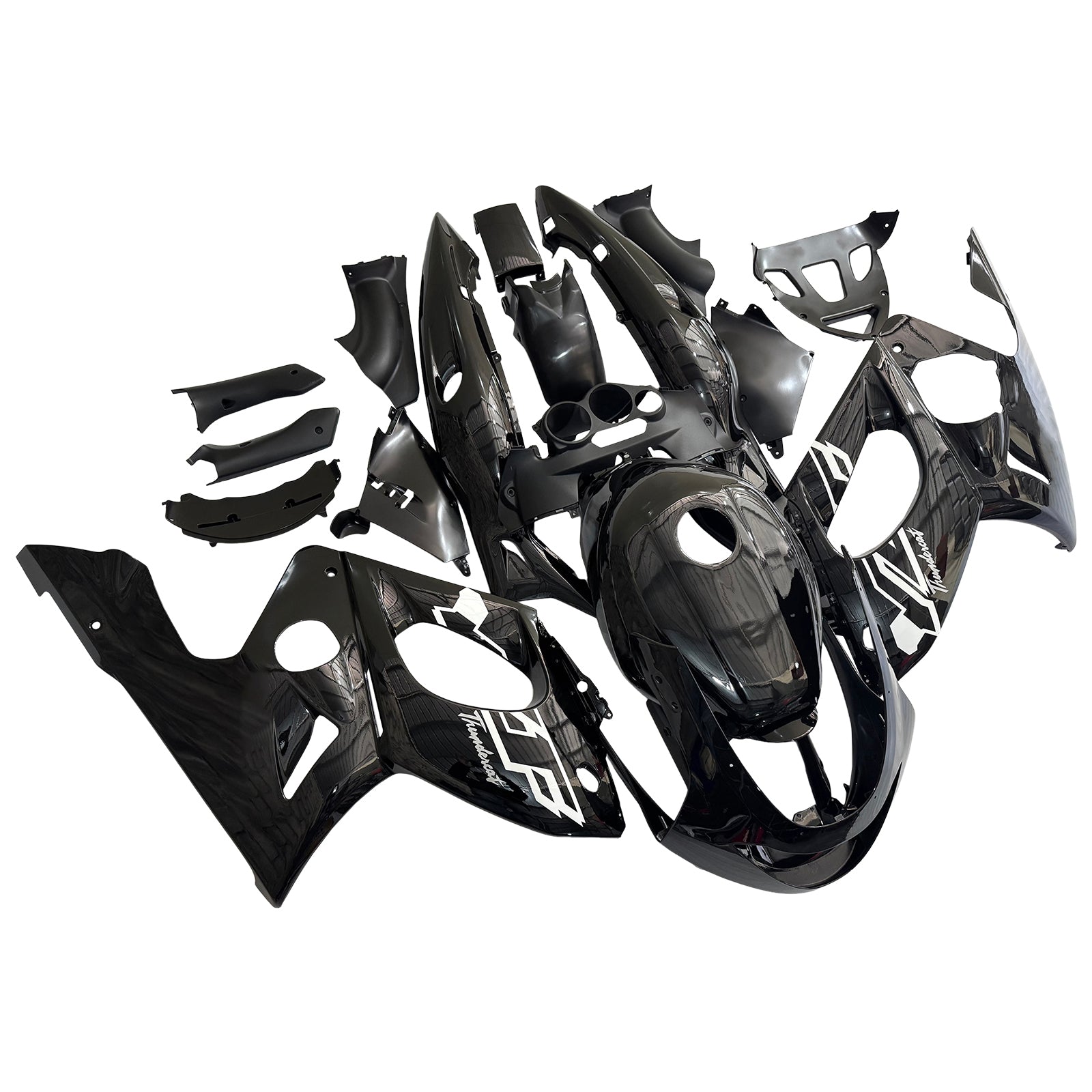 Amotopart 1996-2007 Yamaha YZF 600R Thundercat Black Fairing Kit