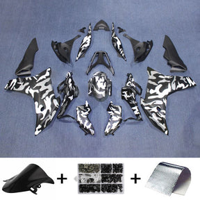 Amotopart 2011–2013 CBR600F Honda Camo Schwarz-Weiß-Verkleidungsset