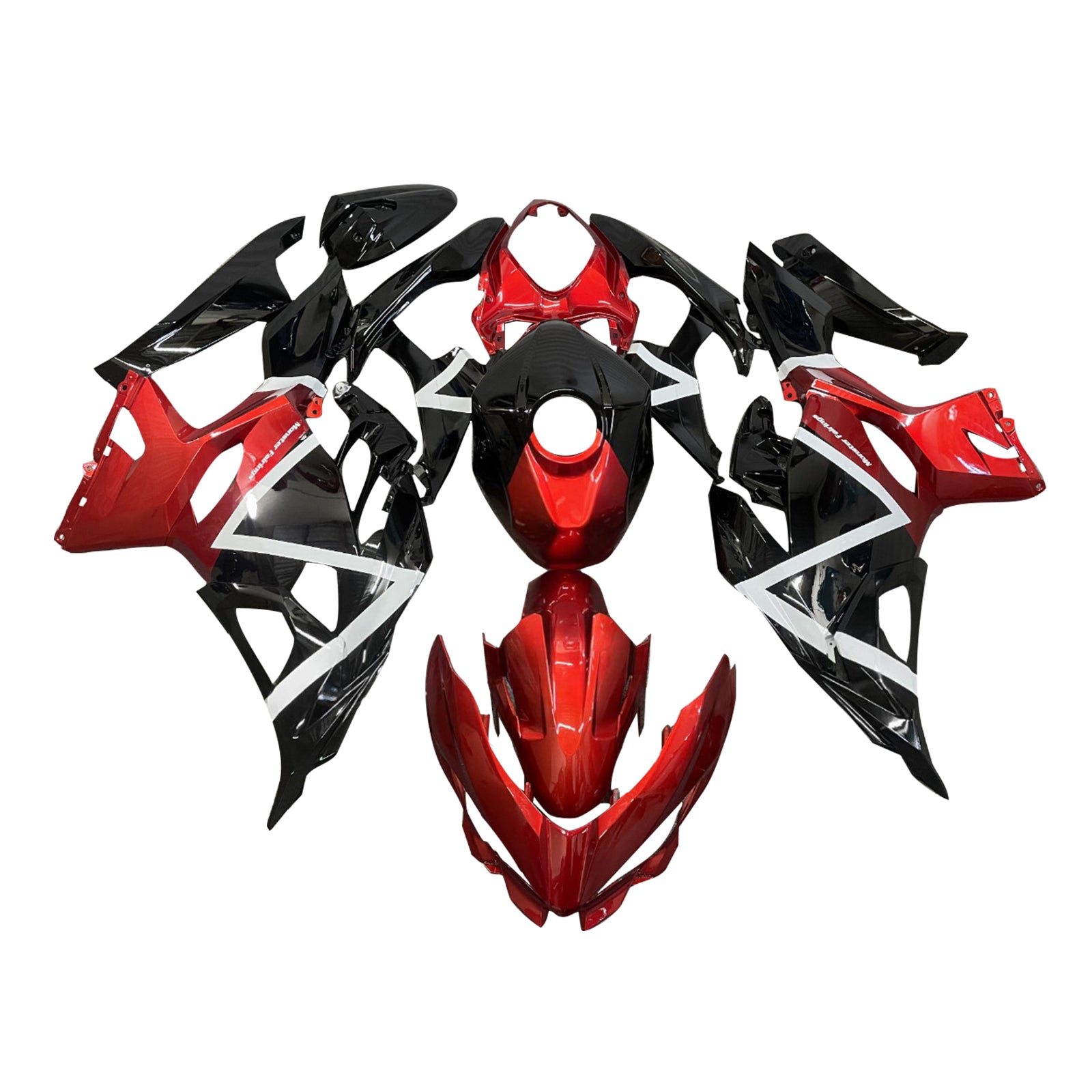 Amotopart 2018-2024 Kawasaki EX400 Ninja400 Red Black Fairing Kit