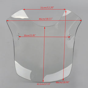 Universal 7/8 "1" manillar motocicleta manillar montaje parabrisas transparente