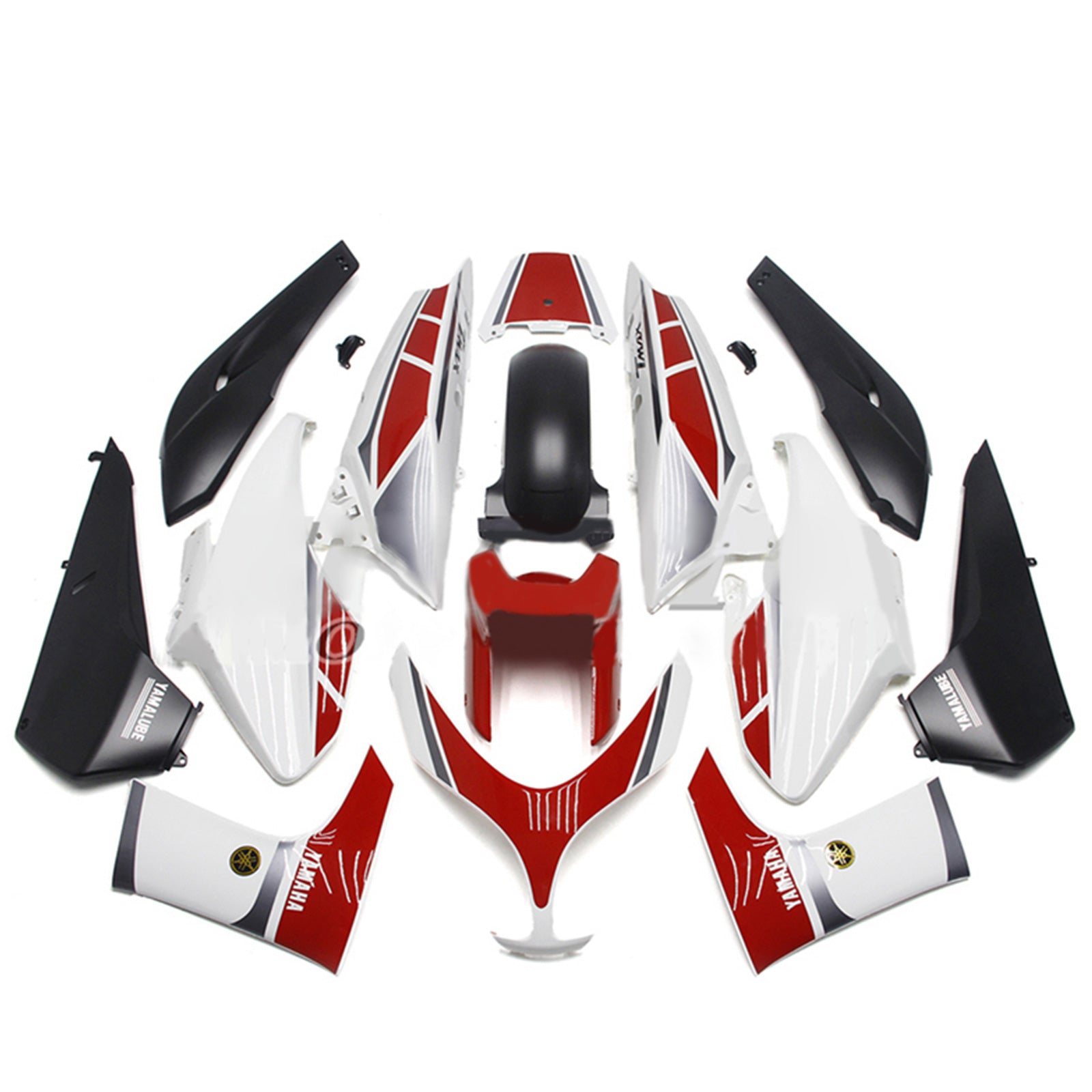 Amotopart 2008-2012 T-Max XP500 Yamaha Red&White Fairing Kit