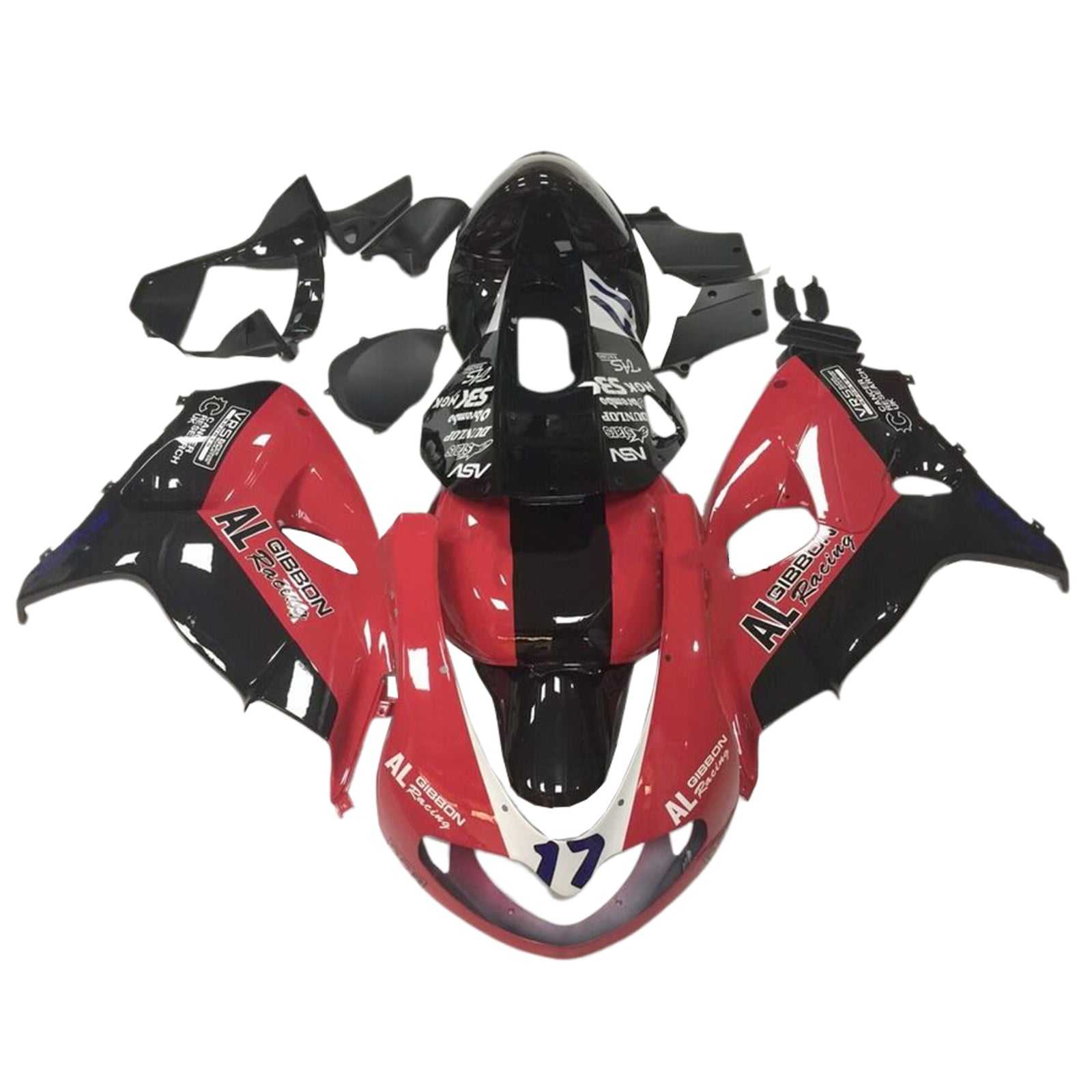 Amotopart 1998-2003 TL1000R Suzuki Red&Black Fairing Kit