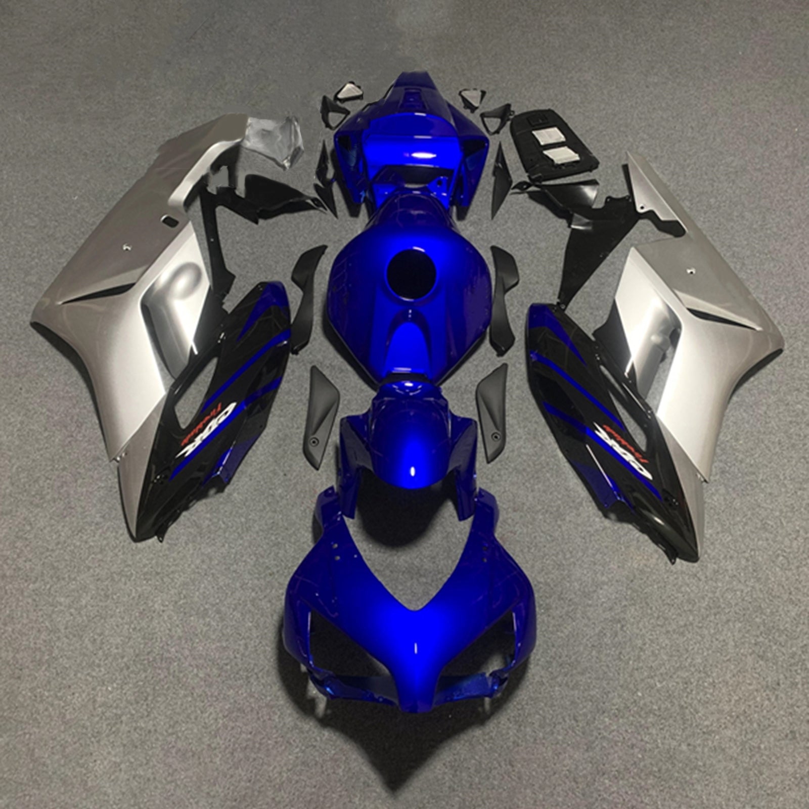 Amotopart 2004-2005 Honda CBR1000RR Kit de carénage bleu et argent