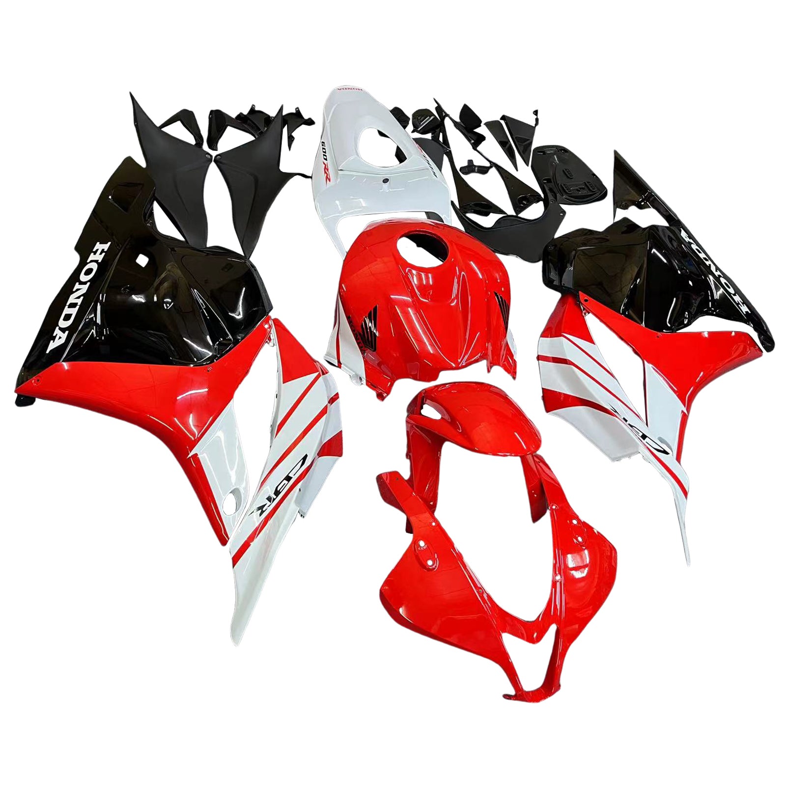 Amotopart 2009-2012 Honda CBR600RR Red Black White Fairing Kit